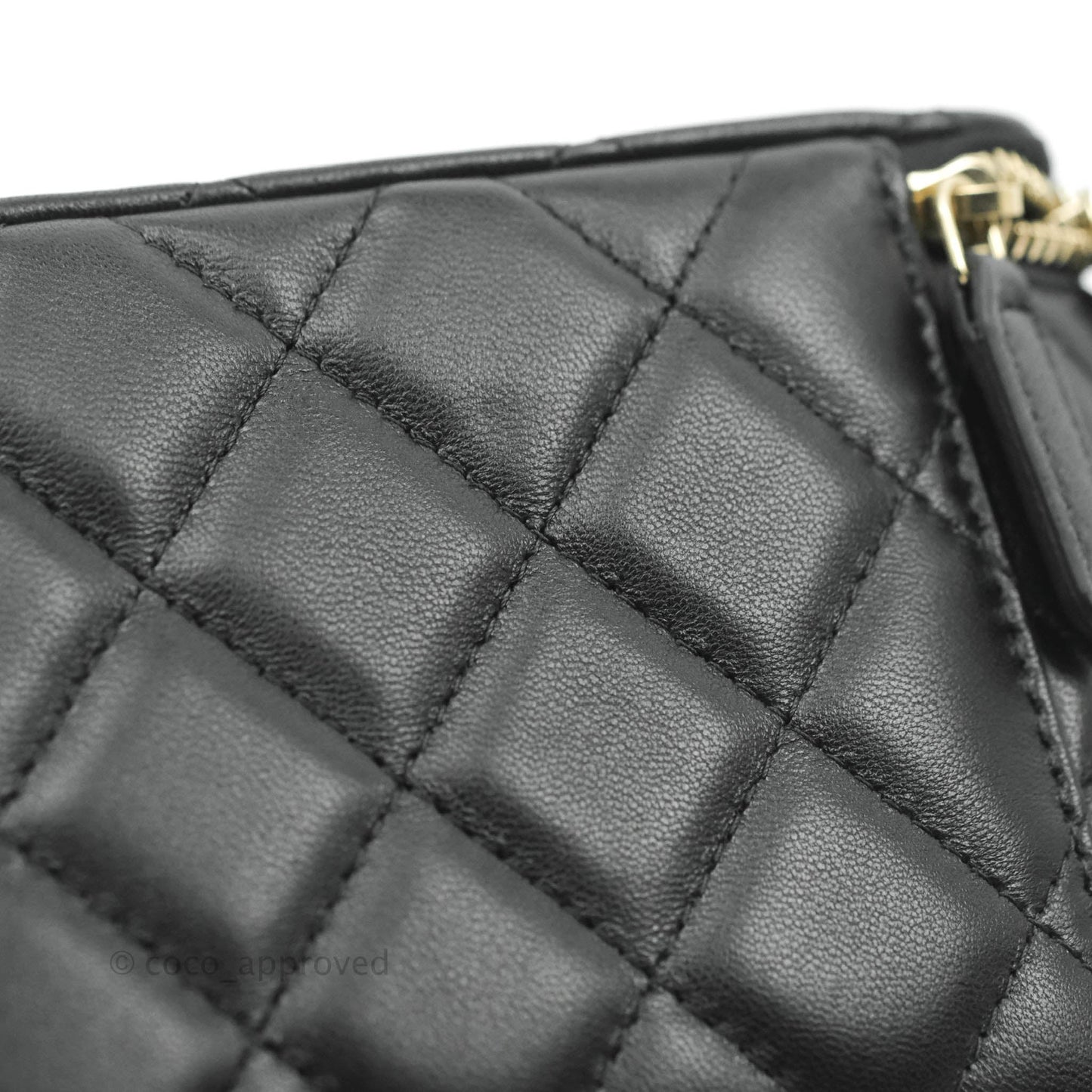 Chanel Vanity with Classic Chain Black Lambskin Gold Hardware