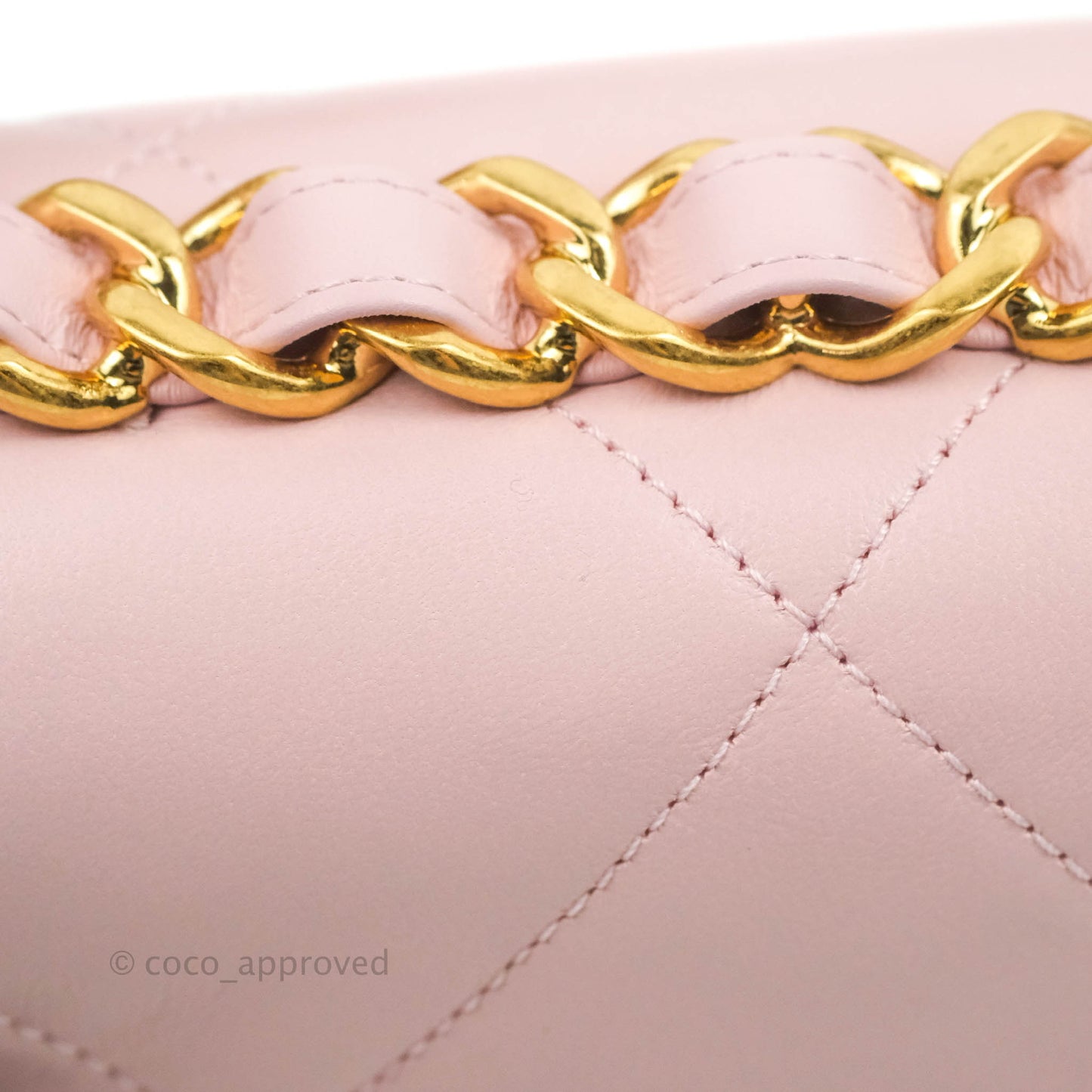 Chanel Small Flap Bag Light Pink Lambskin Aged Gold Hardware 22-23FW