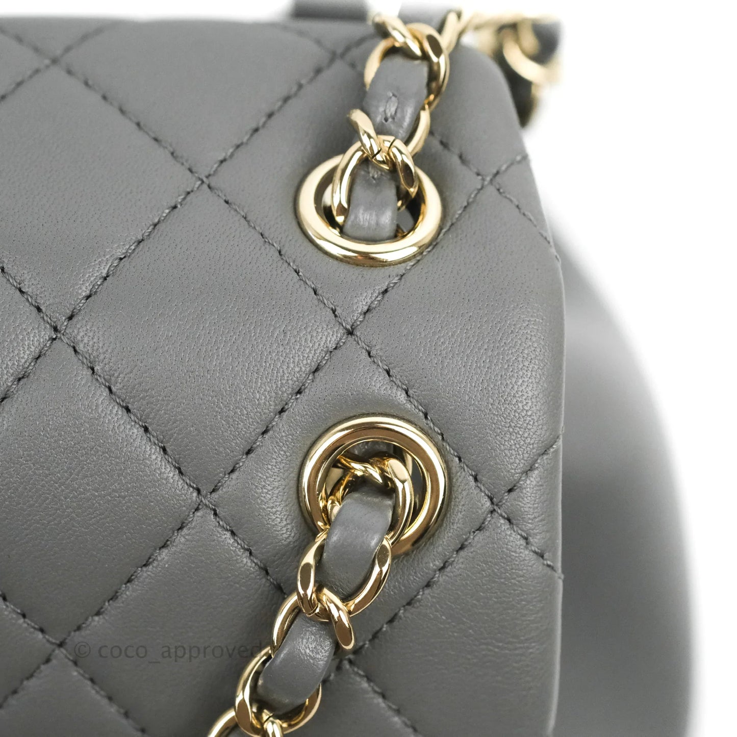 Chanel Quilted Small Duma Drawstring Backpack Grey Lambskin