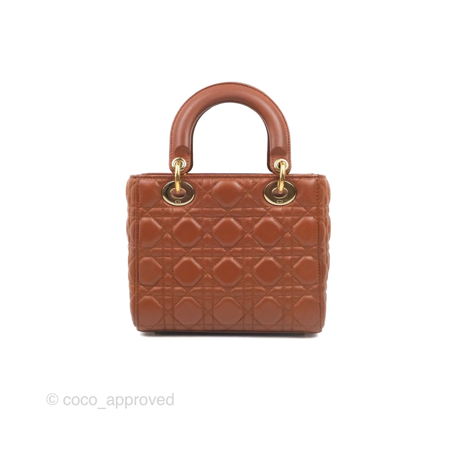 Christian Dior My ABCDior Lady Dior Brown Lambskin Gold Hardware