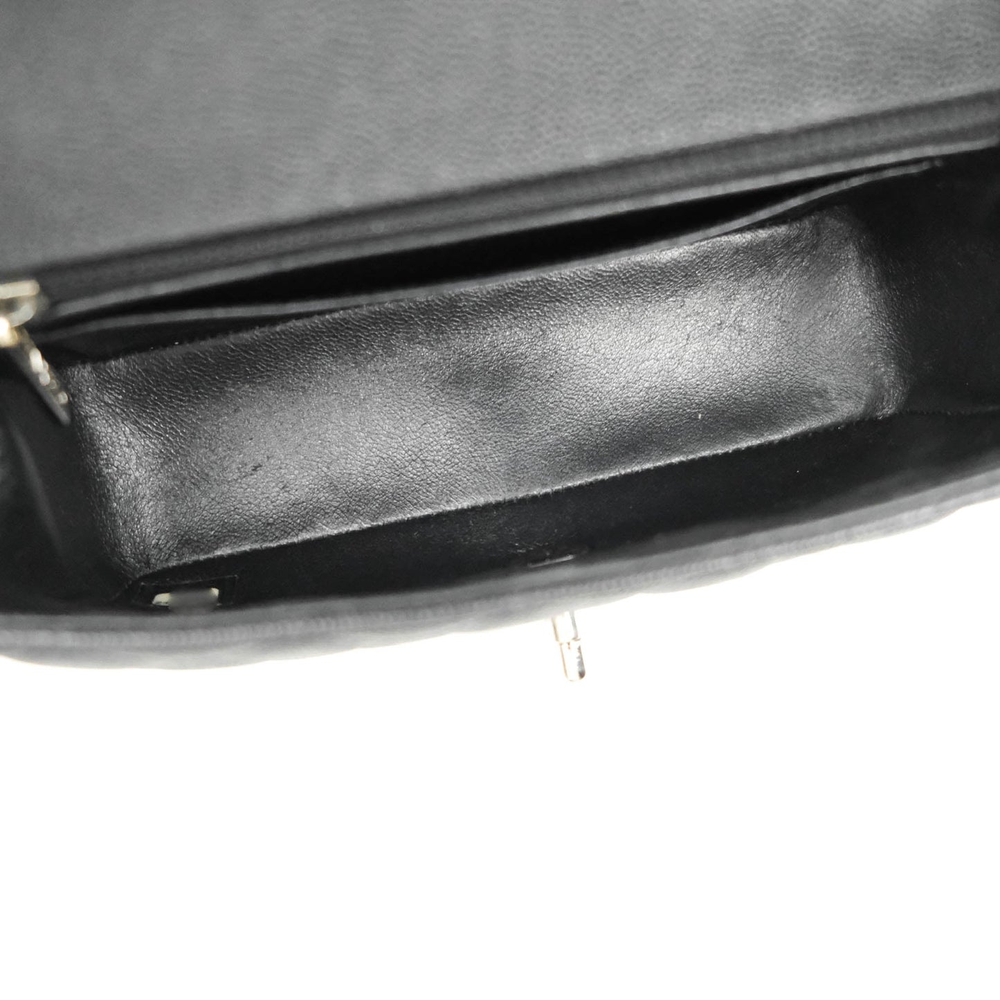Chanel Classic Mini Rectangular Flap Black Caviar Silver Hardware