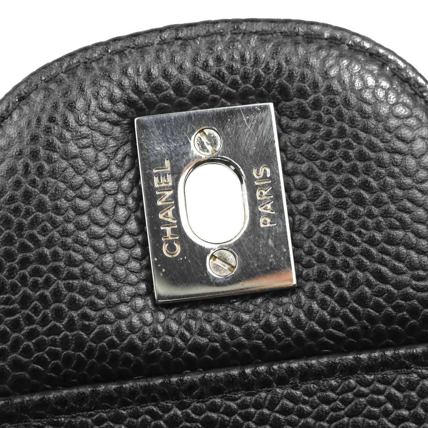 Chanel Jumbo Double Flap Black Caviar Silver Hardware⁣⁣
