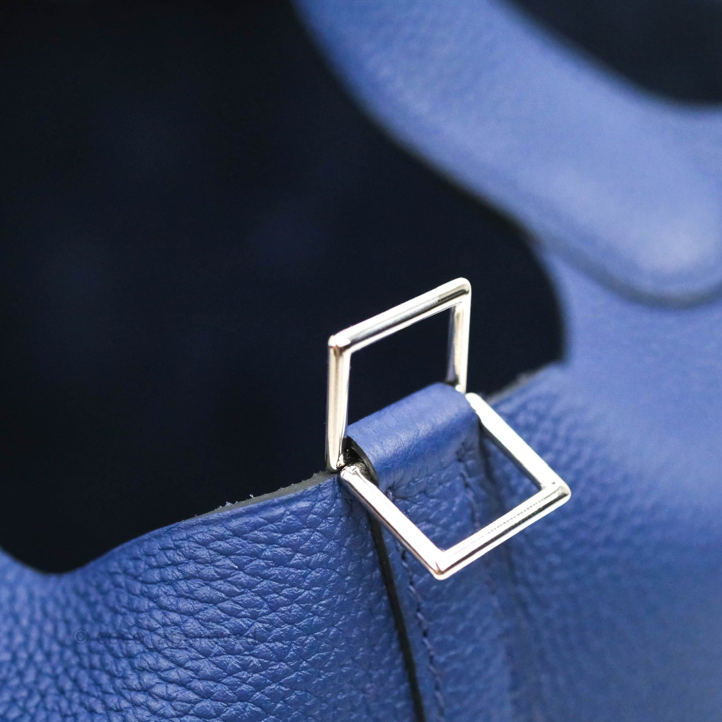 Hermès Picotin Lock 18 PM Bleu Saphir Clemence Palladium Hardware