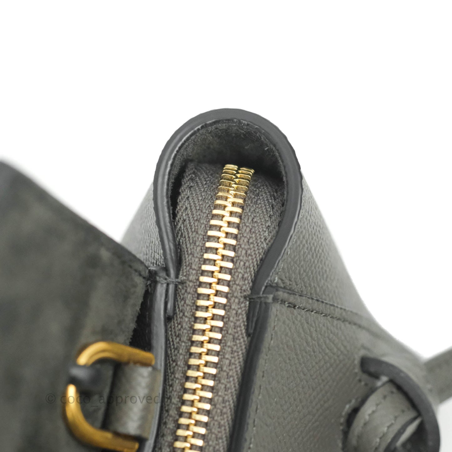 Celine Pico Belt Bag Grey Grained Calfskin Gold Hardware