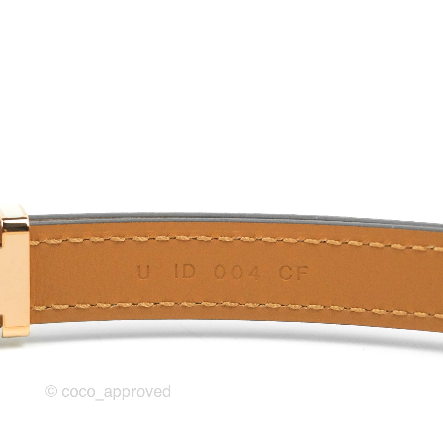 Hermes Pop H 15 Belt Craie Epsom Rose Gold Hardware