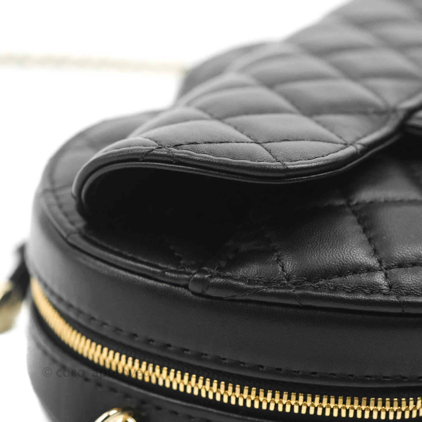 Chanel Large Heart Bag Black Lambskin Gold Hardware 22S