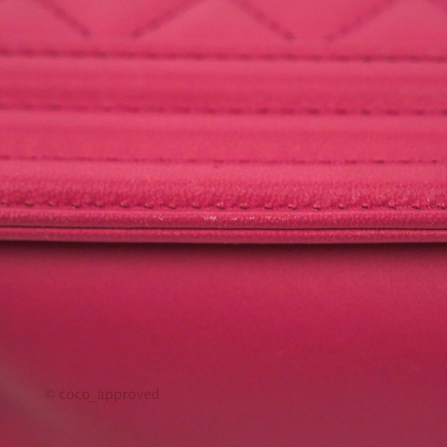 Chanel Quilted Medium Boy Dark Pink Calfskin Silver Hardware