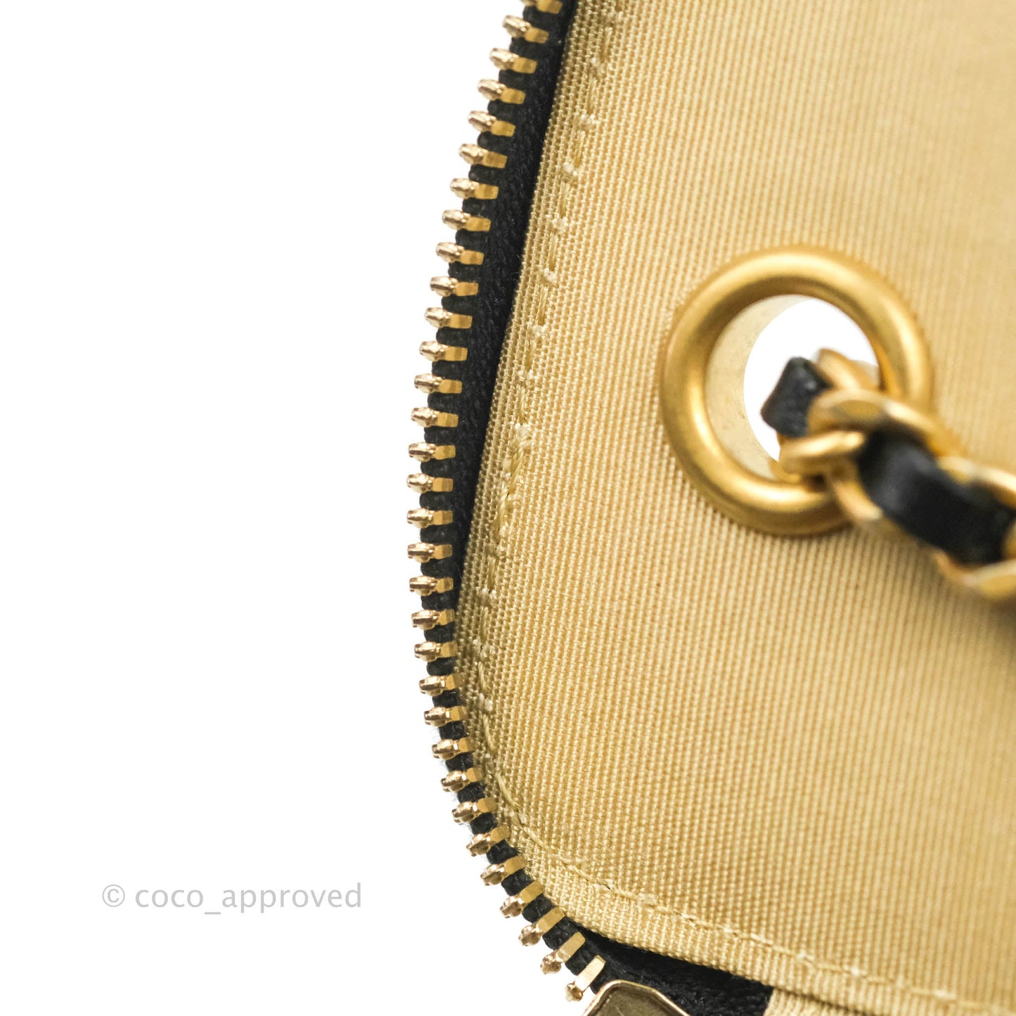 Chanel Classic Mini Pearl Crush Vanity With Chain Black Lambskin Aged Gold Hardware