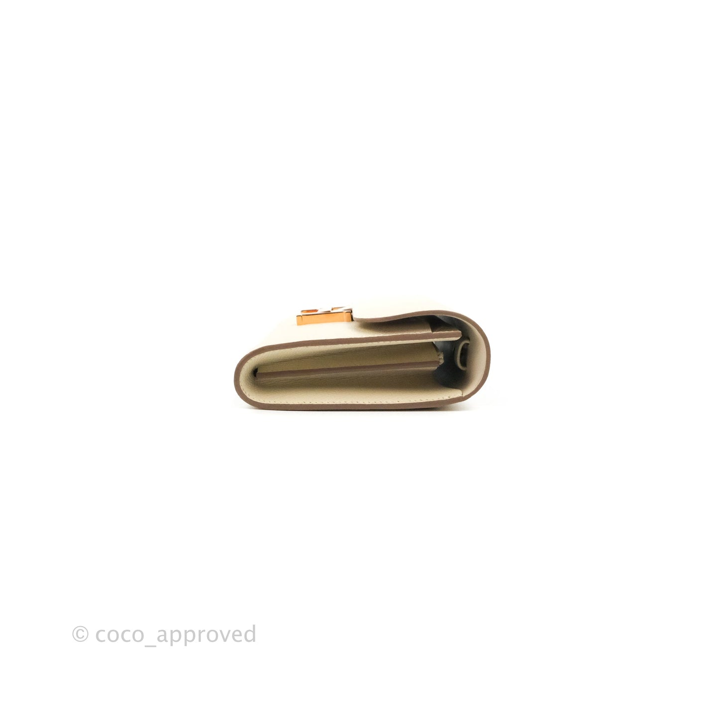 Hermès Constance Long To Go Wallet Craie Epsom Rose Gold Hardware