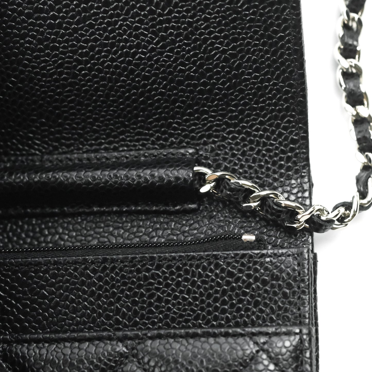 Chanel Quilted Classic WOC Black Caviar Silver Hardware