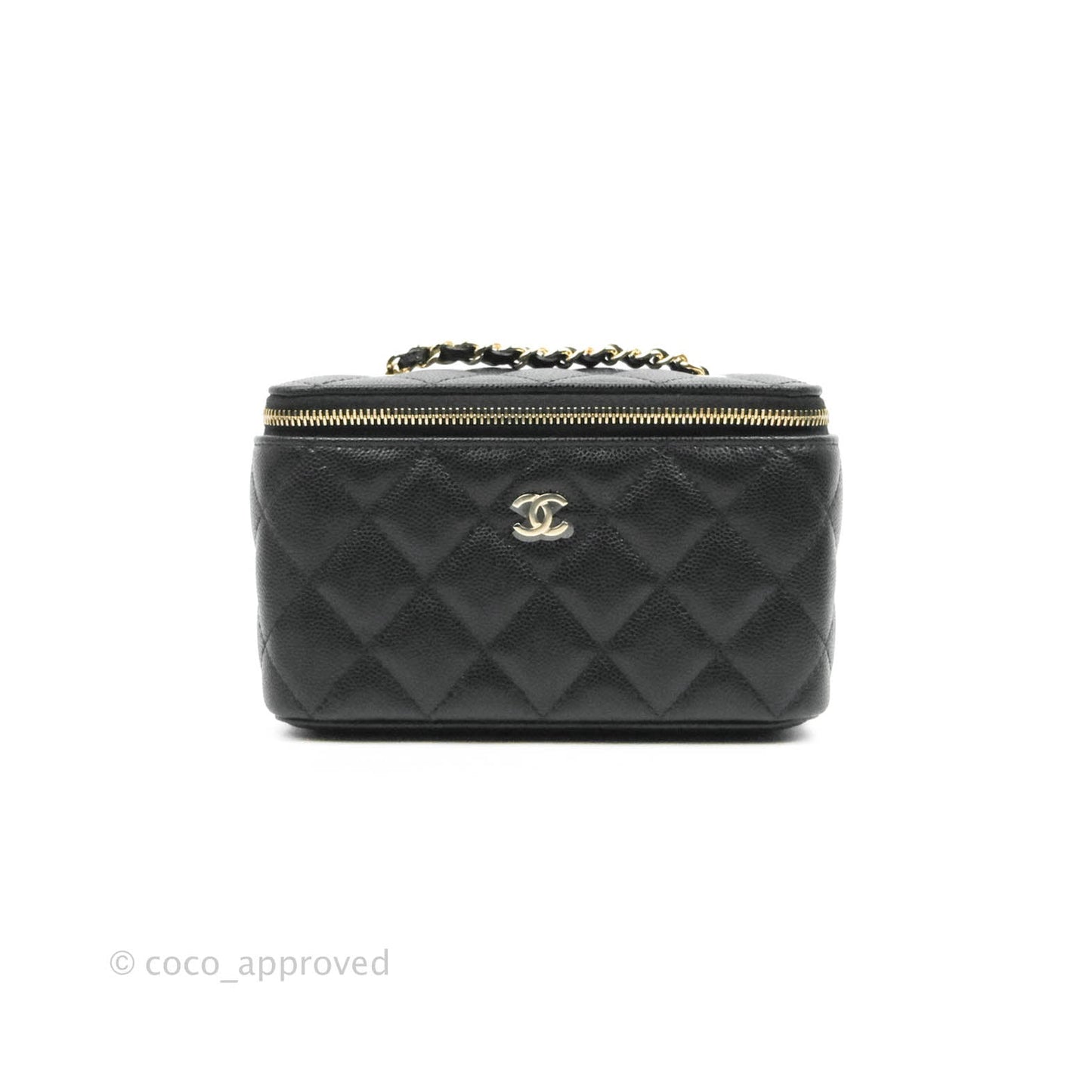 Chanel Classic Vanity Rectangular Black Caviar Gold Hardware