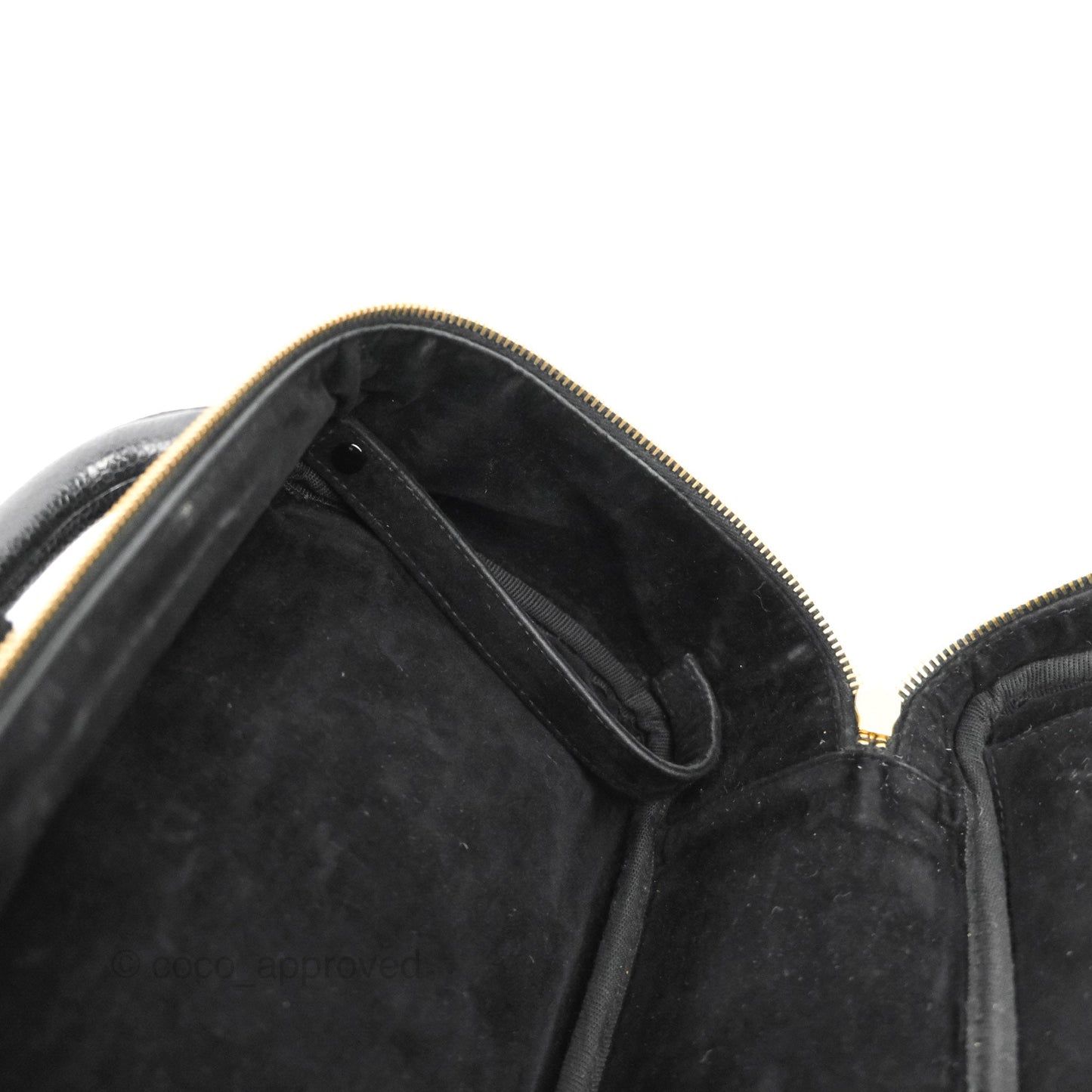 Chanel Vintage Timeless CC Vanity Black Caviar Gold Hardware
