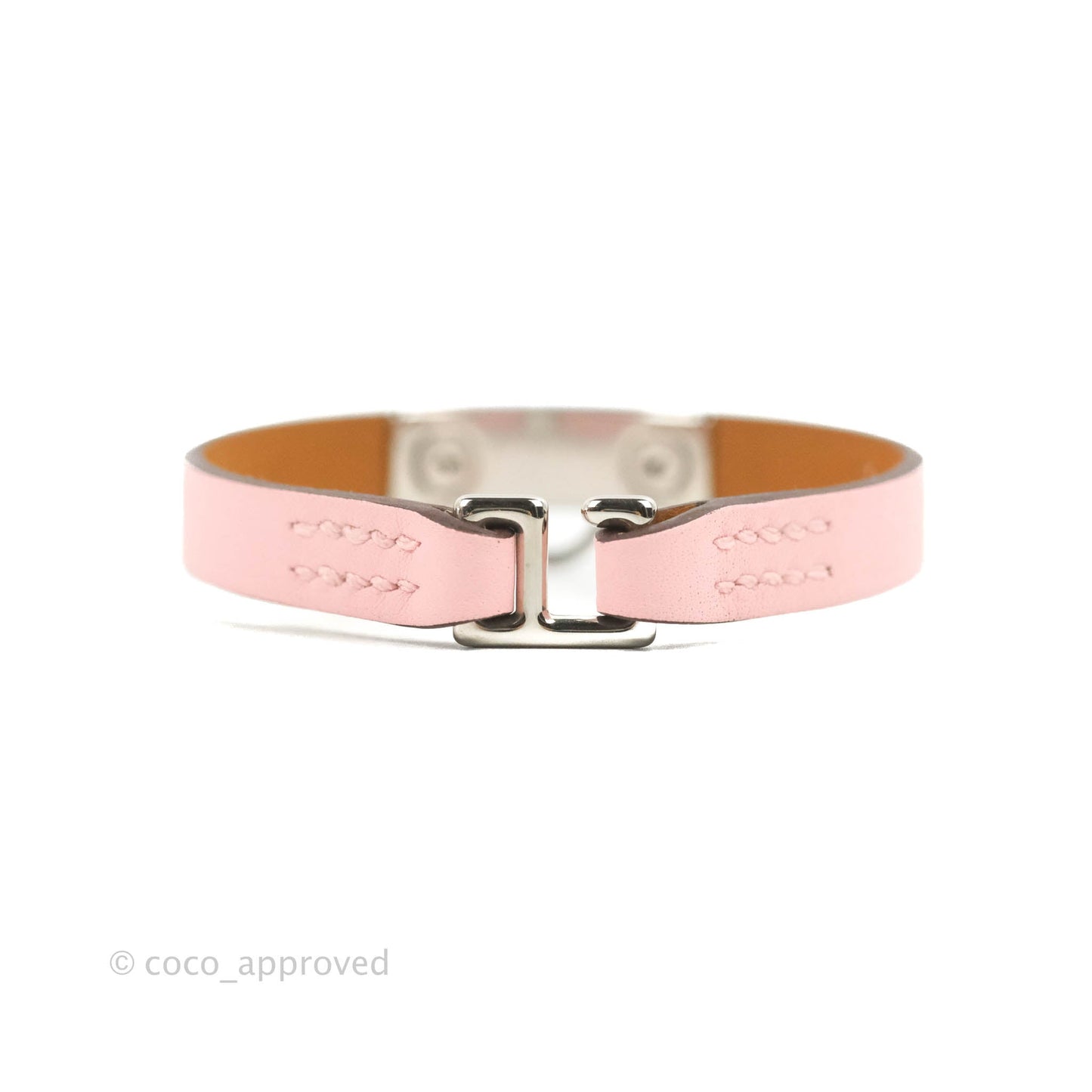 Hermès Rivale Mini Bracelet Rose Sakura Swift Palladium Hardware