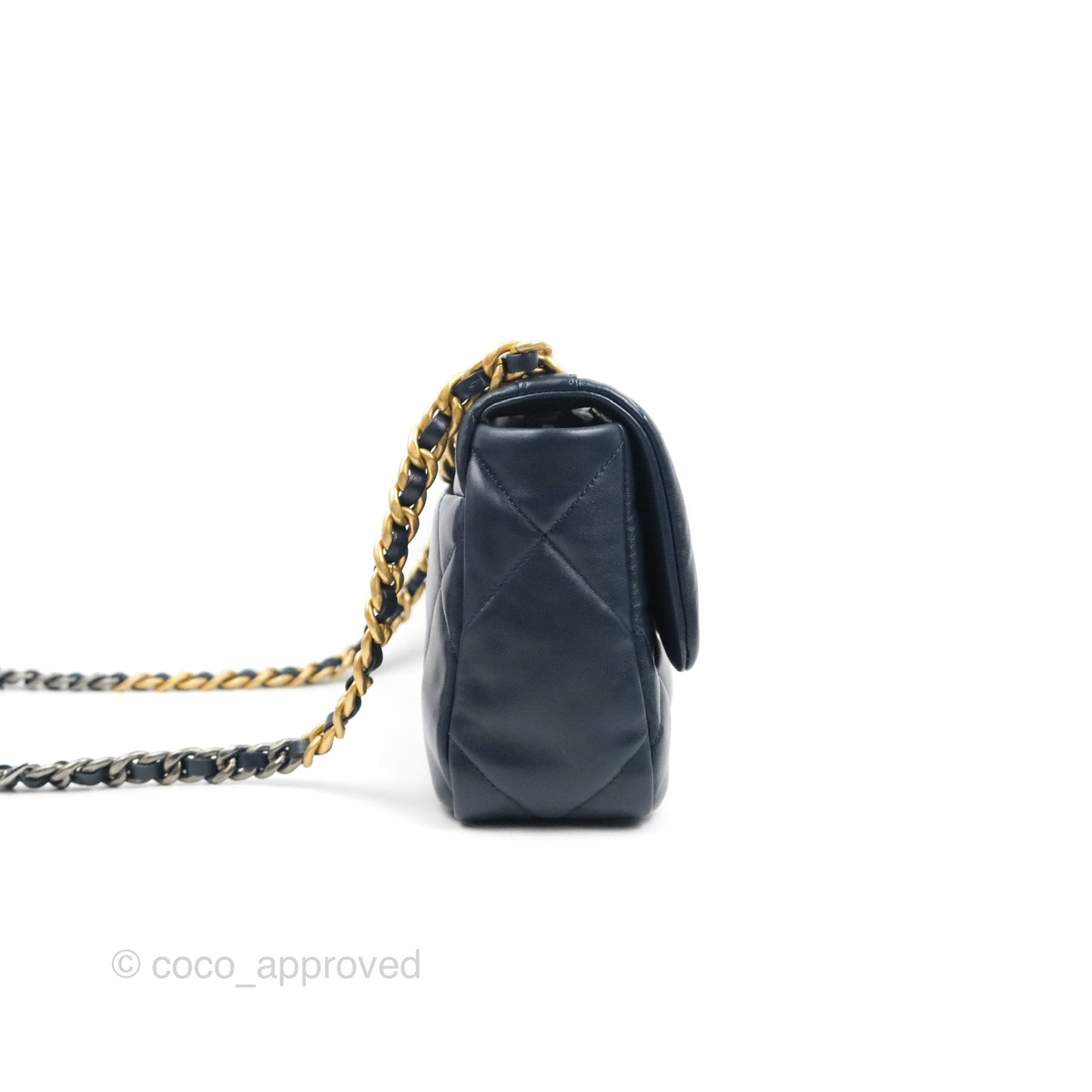 Chanel 19 Small Navy Lambskin Mixed Hardware