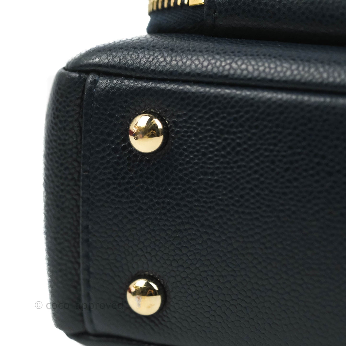 Chanel Quilted Small Business Affinity Flap Navy Caviar Gold Hardware