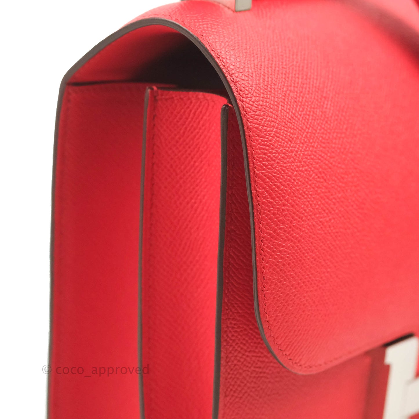 Hermès Constance 24 Rouge De Coeur Veau Epsom Palladium Hardware