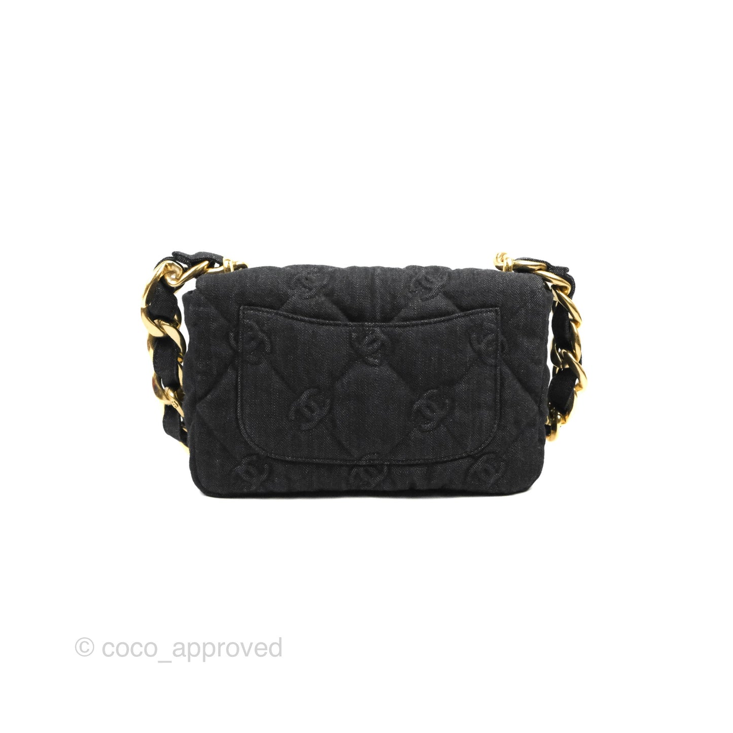 Chanel Medium Funky Town Flap Denim Aged Gold Hardware 22S