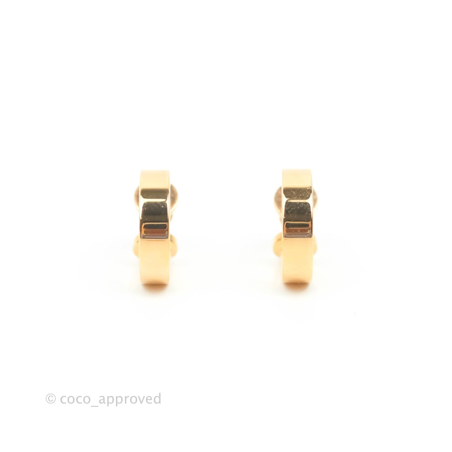 Hermès O'Kelly Earrings Etoupe Swift Rose Gold Hardware
