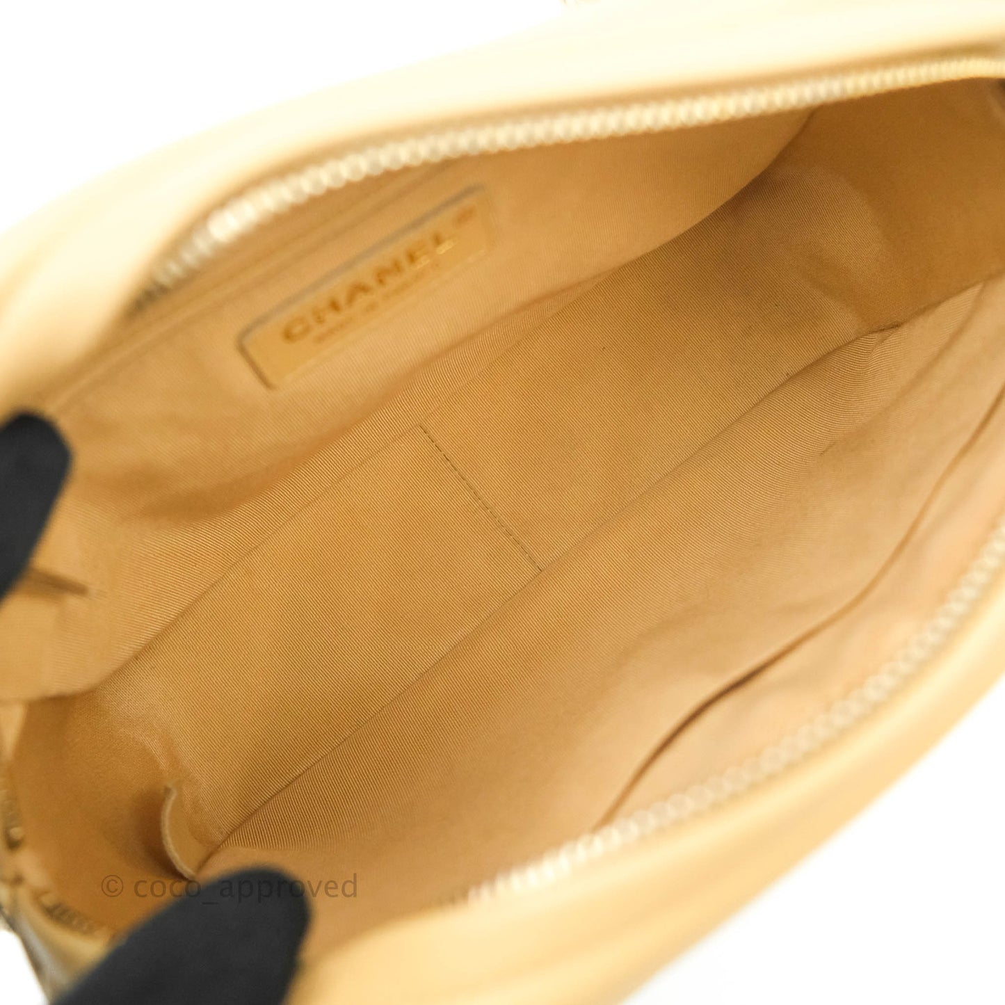 Chanel Calfskin Coco Vintage Camera Case Beige Gold Hardware