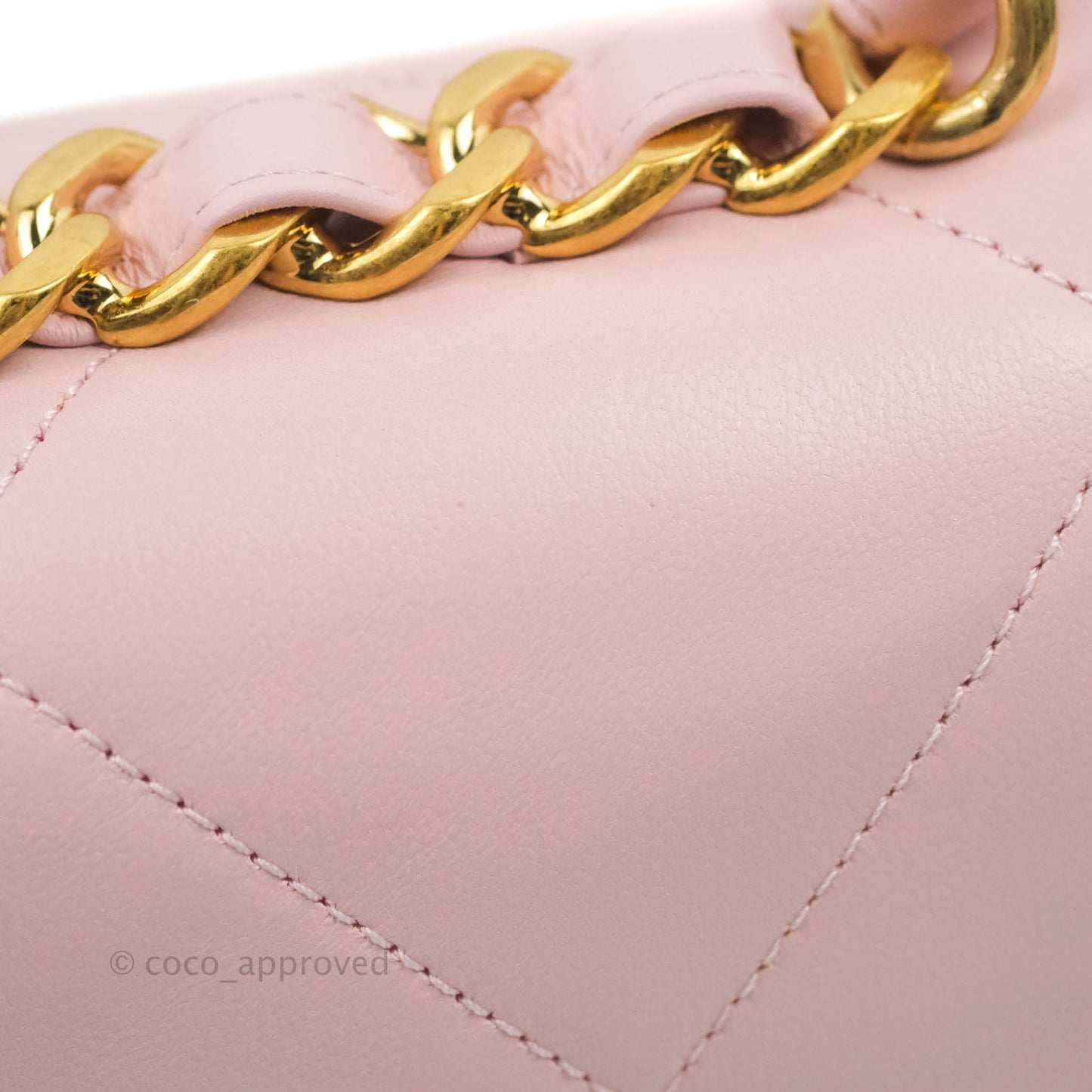 Chanel Small Flap Bag Light Pink Lambskin Aged Gold Hardware 22-23FW