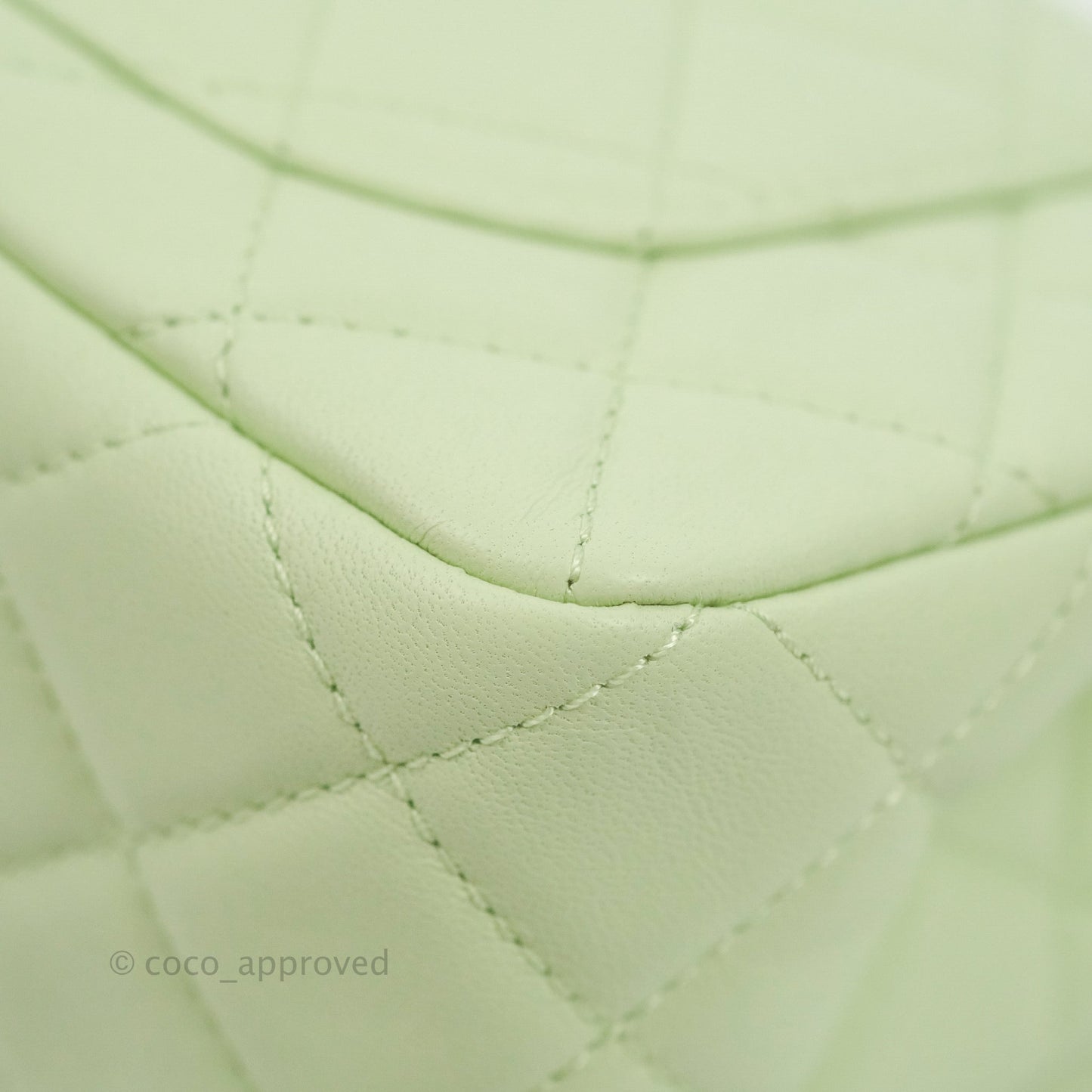 Chanel Quilted Mini Rectangular Pearl Crush Avocado Green Lambskin Aged Gold Hardware 22C
