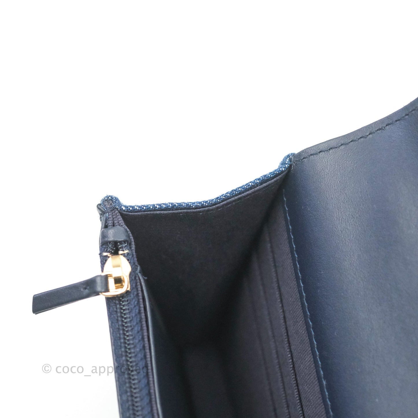 Chanel 19 Wallet on Chain WOC Blue Denim Mixed Hardware