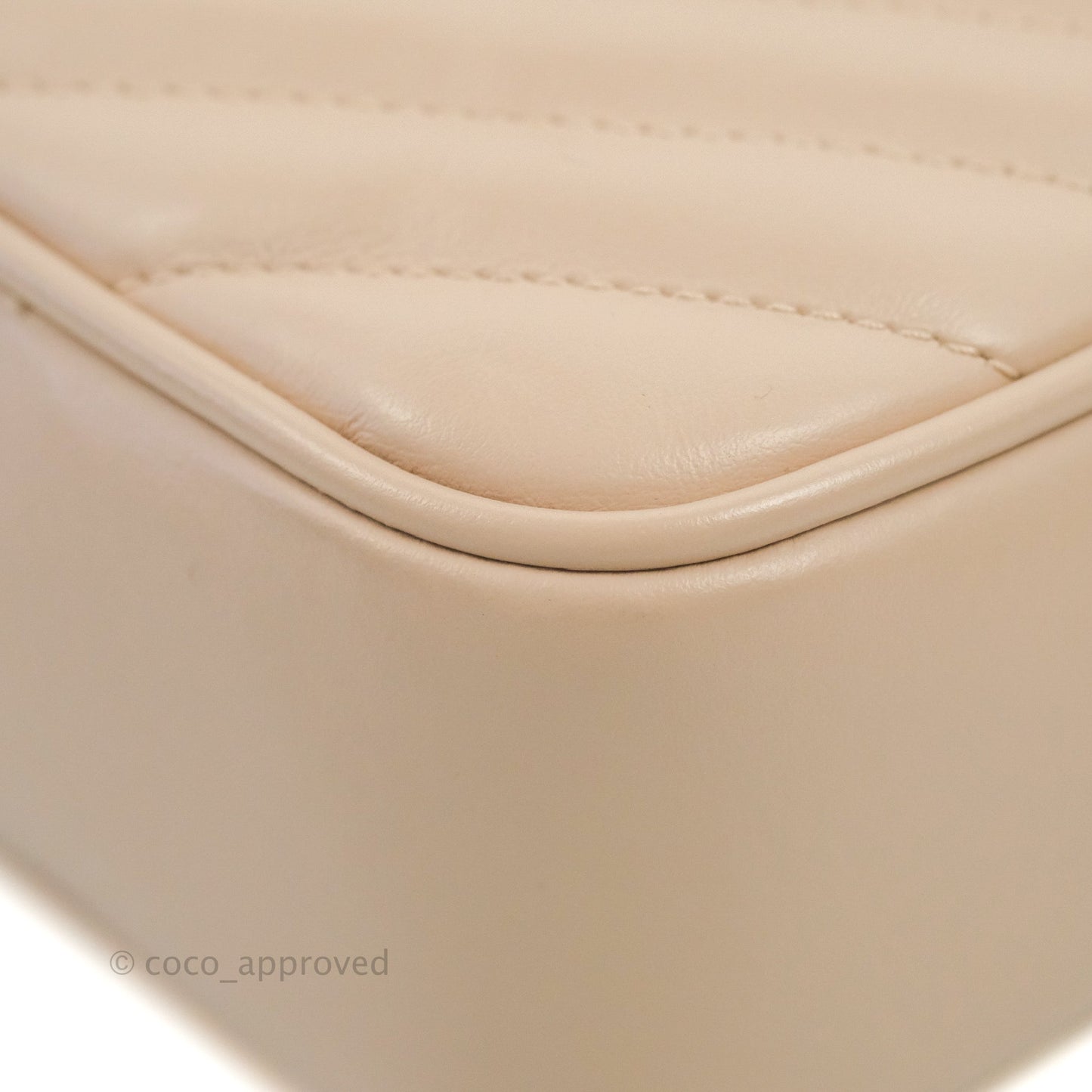Saint Laurent Lou Quilted Camera Bag Pale Pink Calfskin Ruthenium Hardware
