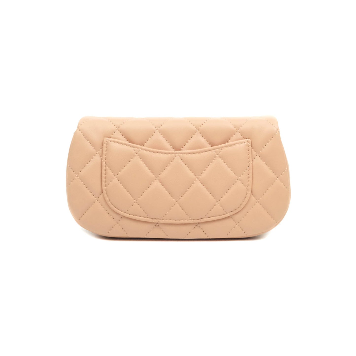 Chanel Clutch with Chain Beige Pink Calfskin Aged Gold Hardware