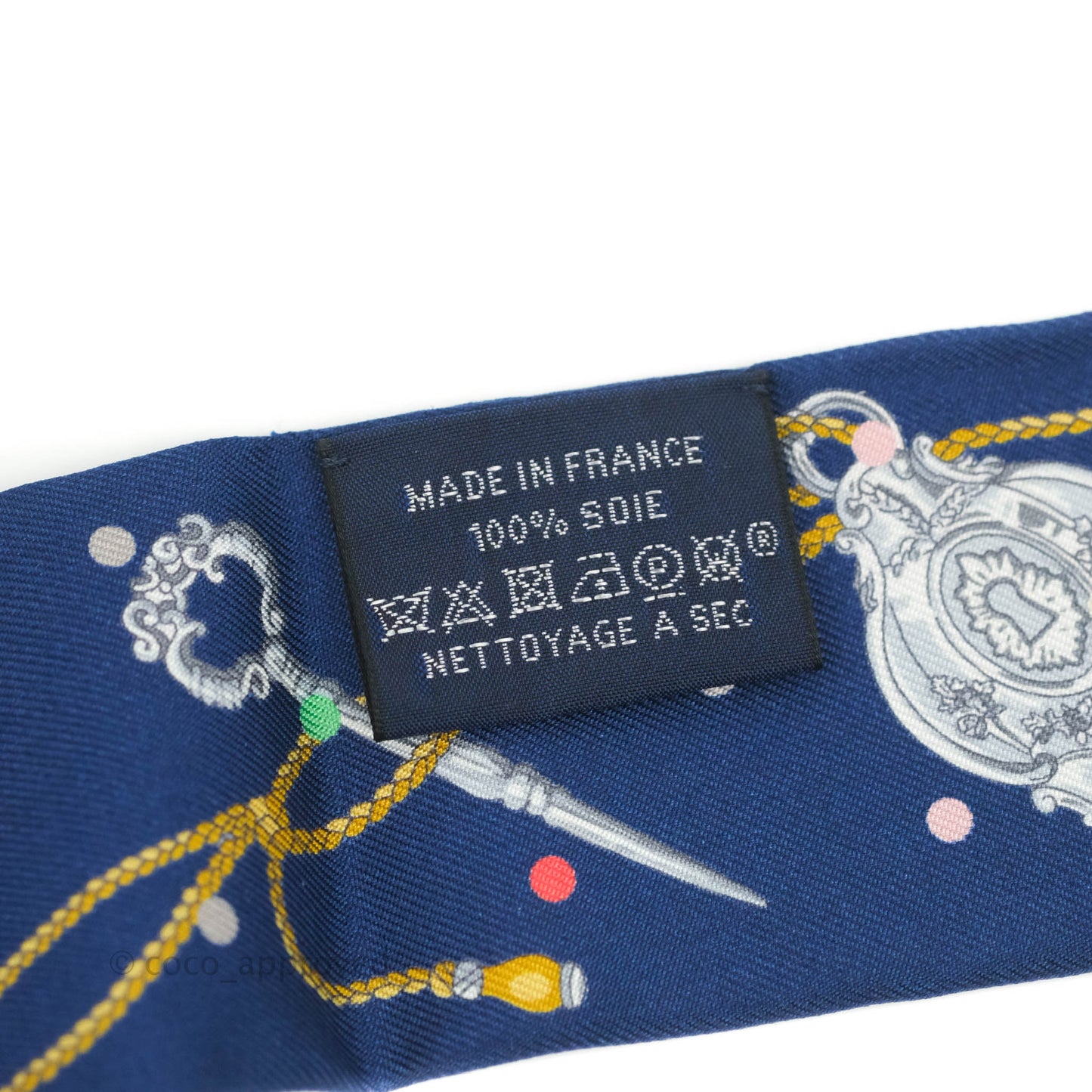 Hermès Silk Les Cles a Pois Twilly