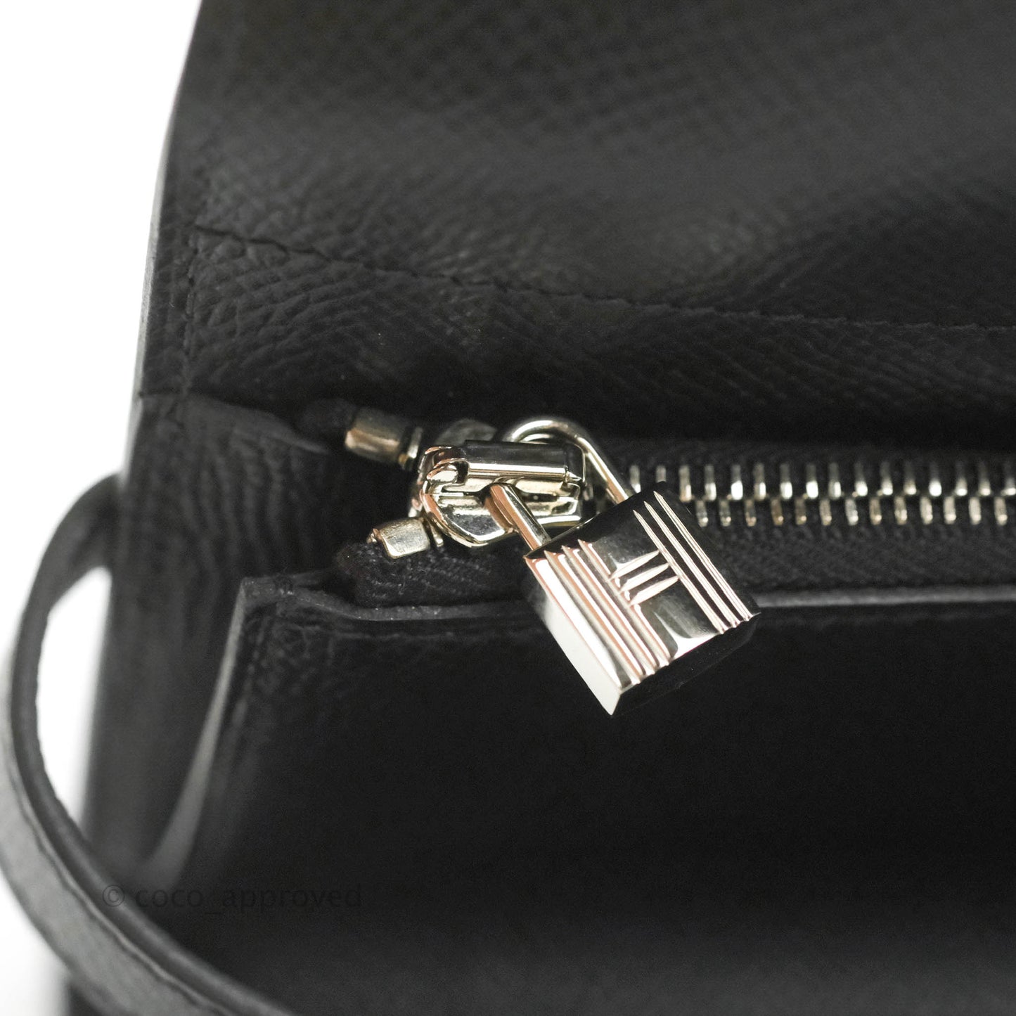 Hermès Small Kelly Wallet Black Epsom Palladium Hardware
