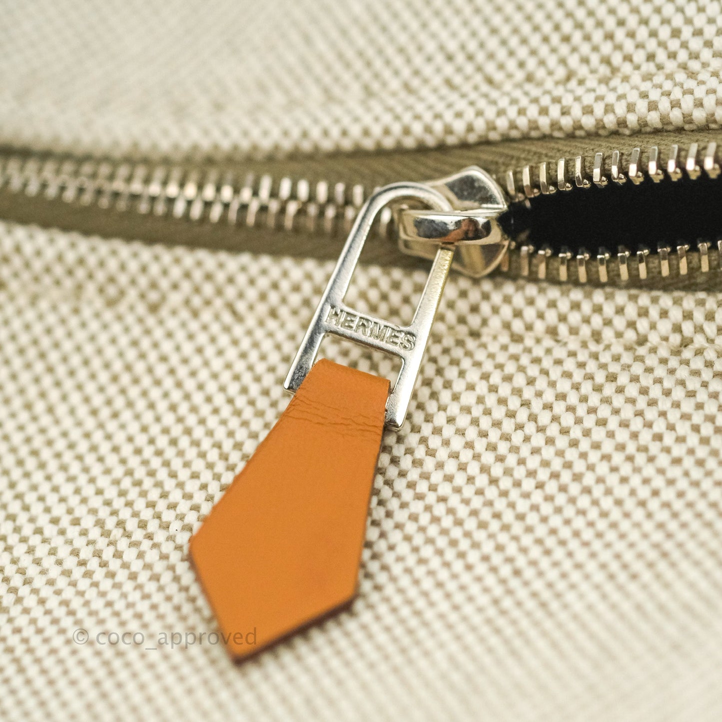 Hermès Canvas Small Bride-A-Brac Pouch Natural Jaune Citron