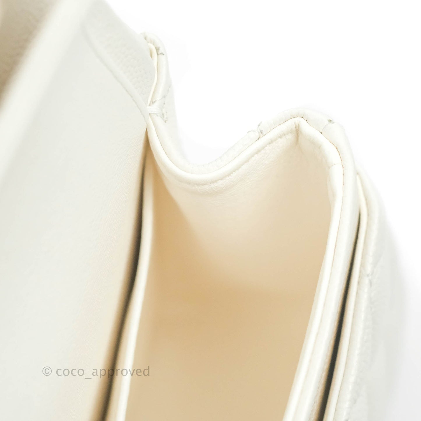 Chanel Classic Small S/M Flap White Caviar Gold Hardware