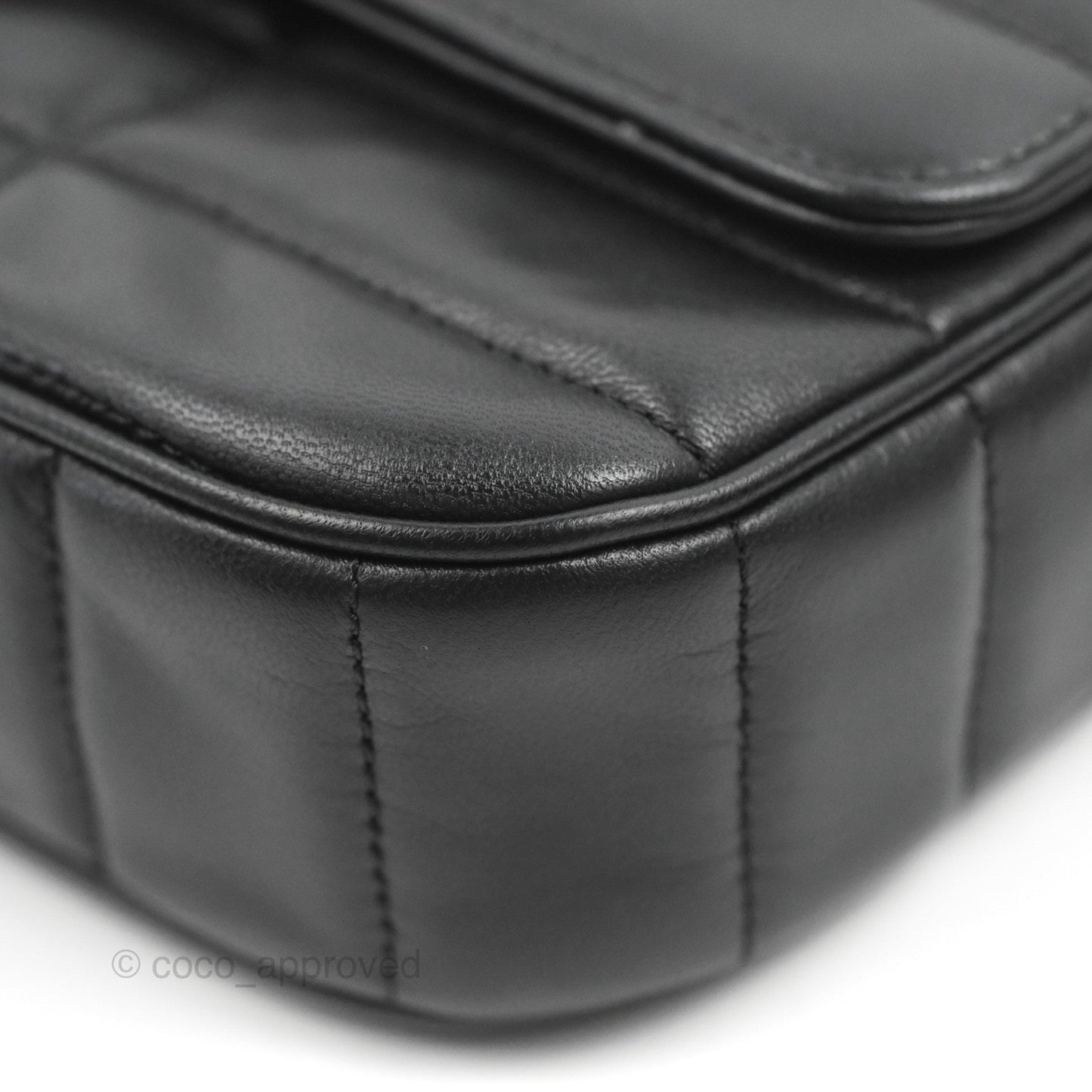 Celine Monochrome Quilted Goatskin Matelasse Black Gold Hardware