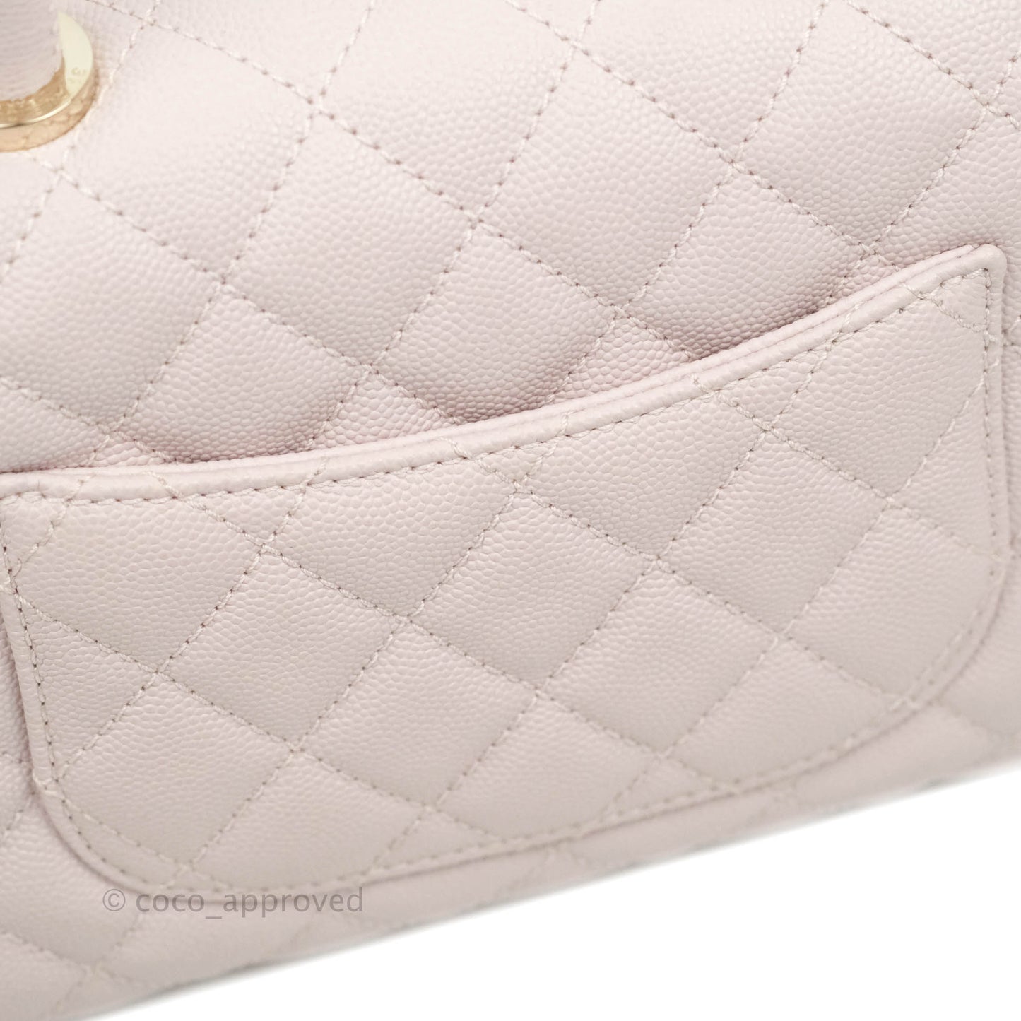 Chanel Small Coco Handle Light Lilac Pink Caviar Gold Hardware 20A
