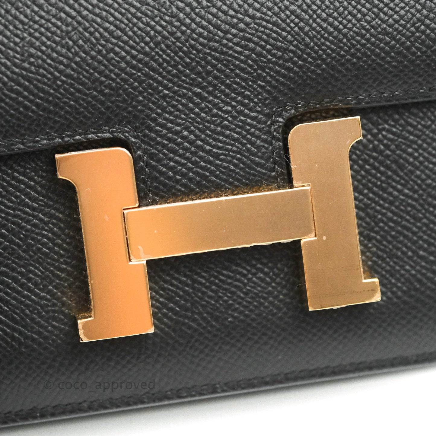 Hermès Constance Mini 18cm Black Epsom Rose Gold Hardware