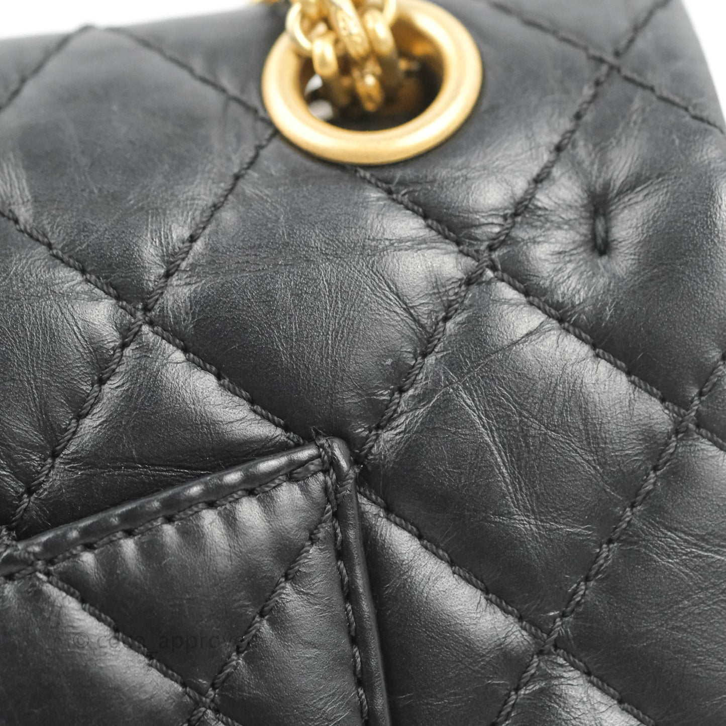 Chanel Reissue 225 Quilted Flap Black Aged Calfskin Aged Gold Hardware