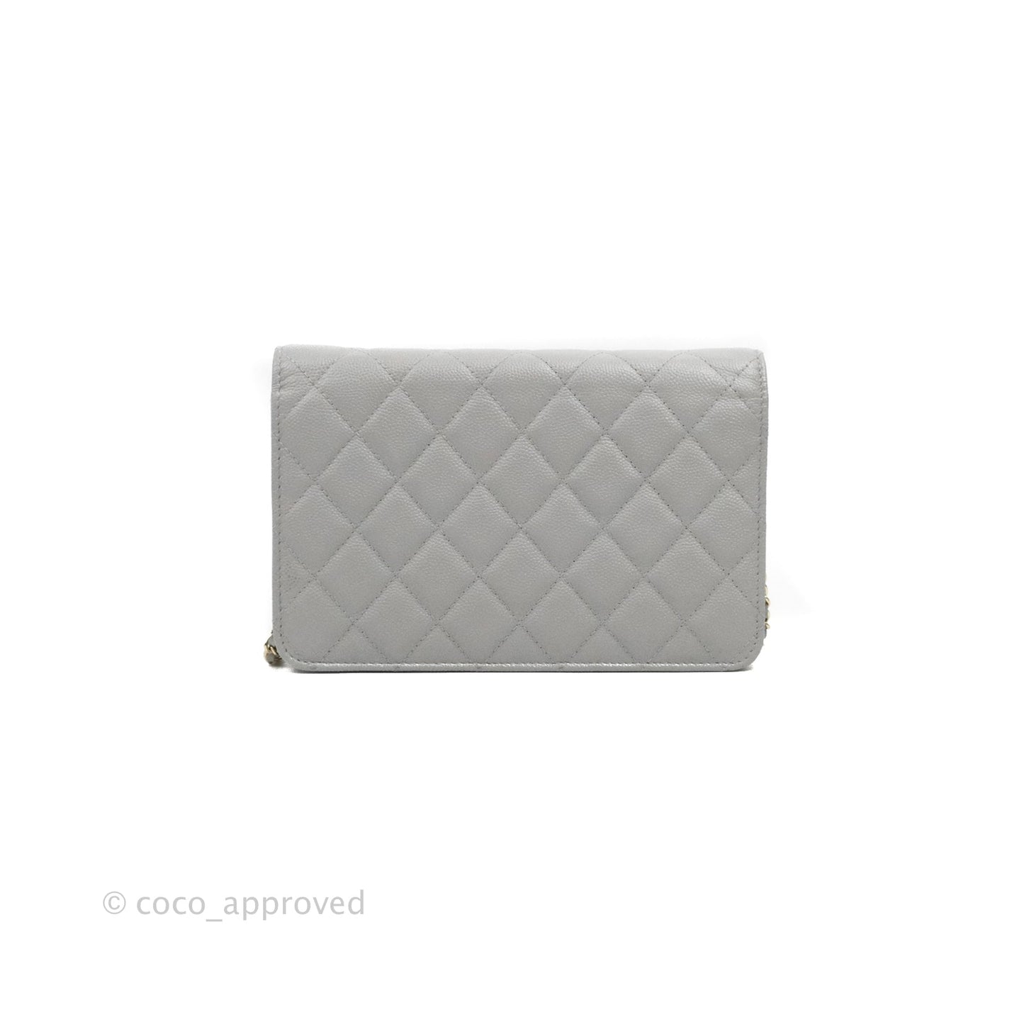 Chanel Golden Class Wallet on Chain WOC Grey Caviar Gold Hardware
