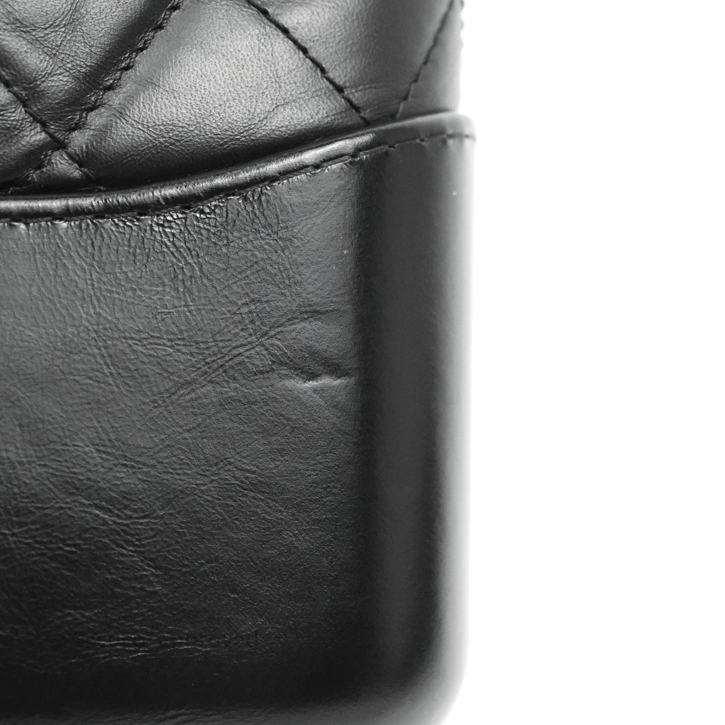 Chanel Quilted Medium Gabrielle Hobo Black Aged Calfskin Mixed Hardware