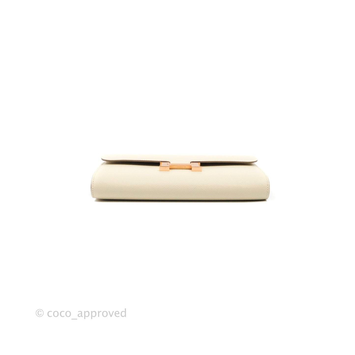 Hermès Constance Long To Go Wallet Craie Epsom Rose Gold Hardware