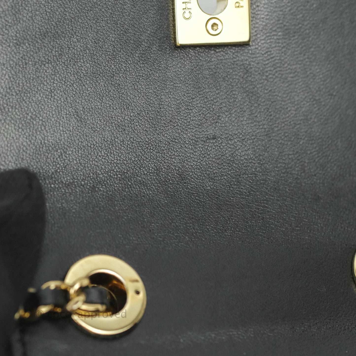 Chanel Mini Quilted Trendy CC Clutch With Chain Black Lambskin Gold Hardware