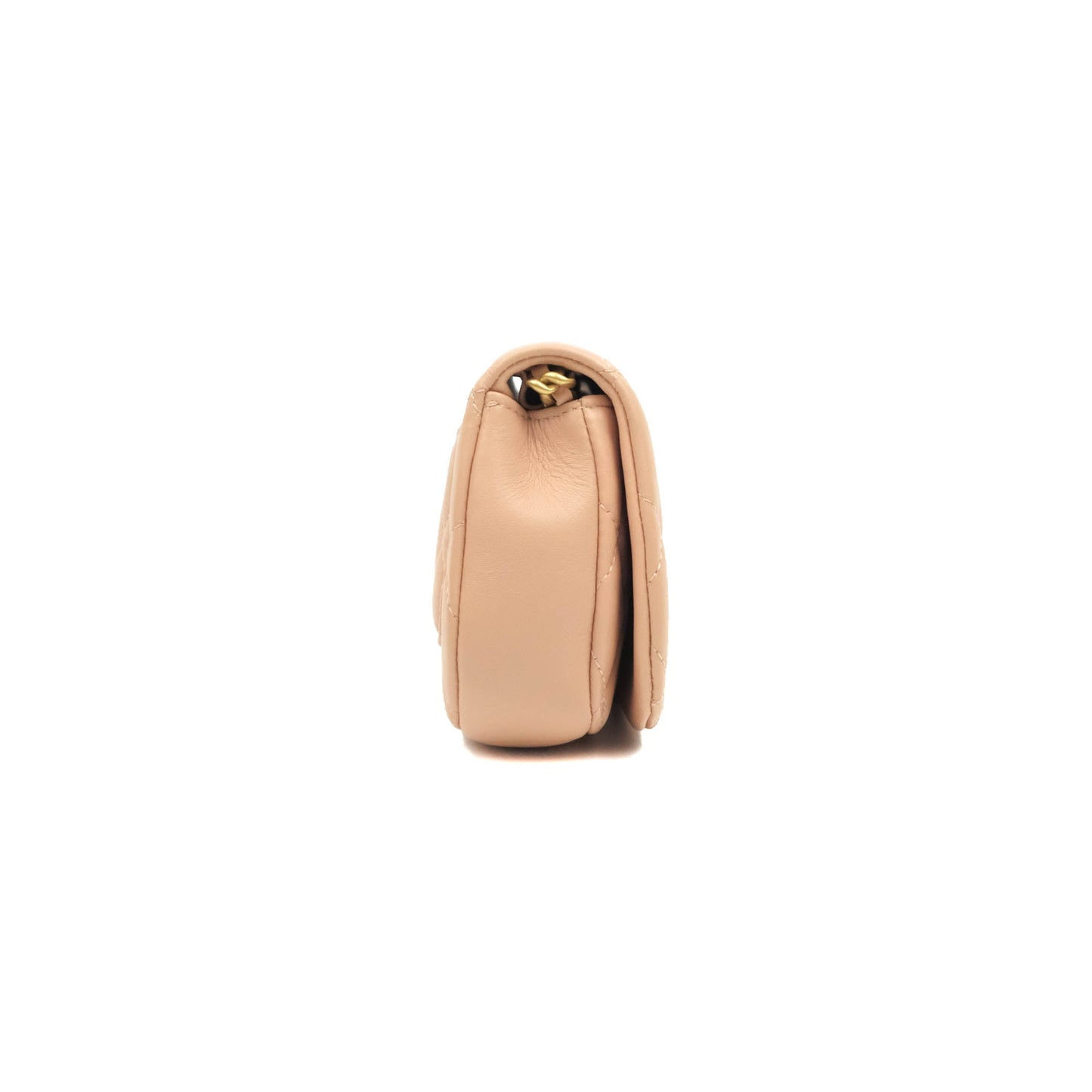 Chanel Clutch with Chain Beige Pink Calfskin Aged Gold Hardware