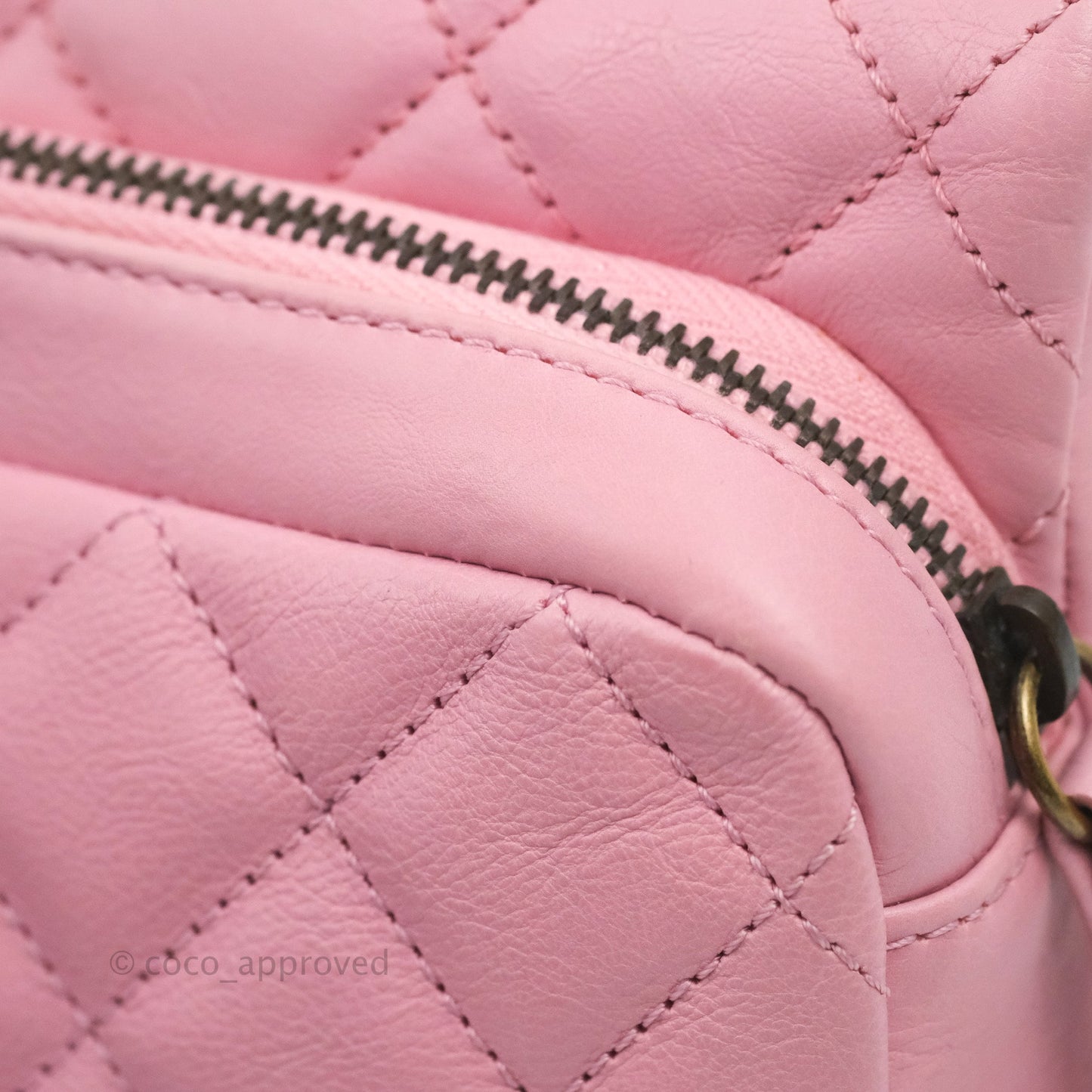 Chanel CC Crown Flap Pink Calfskin Antique Gold Hardware