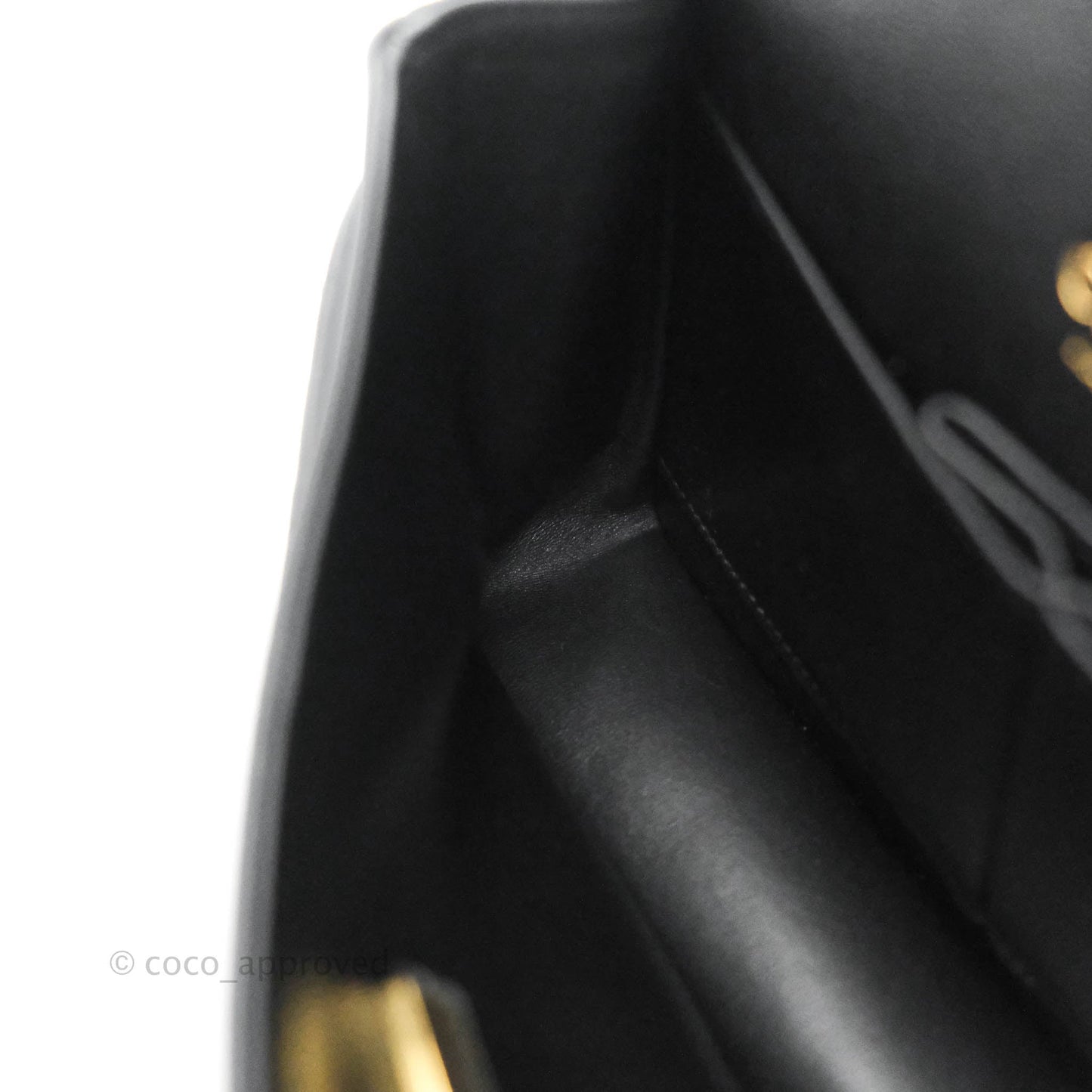Chanel Classic Small S/M Flap Black Lambskin Rose Pink-Gold Hardware