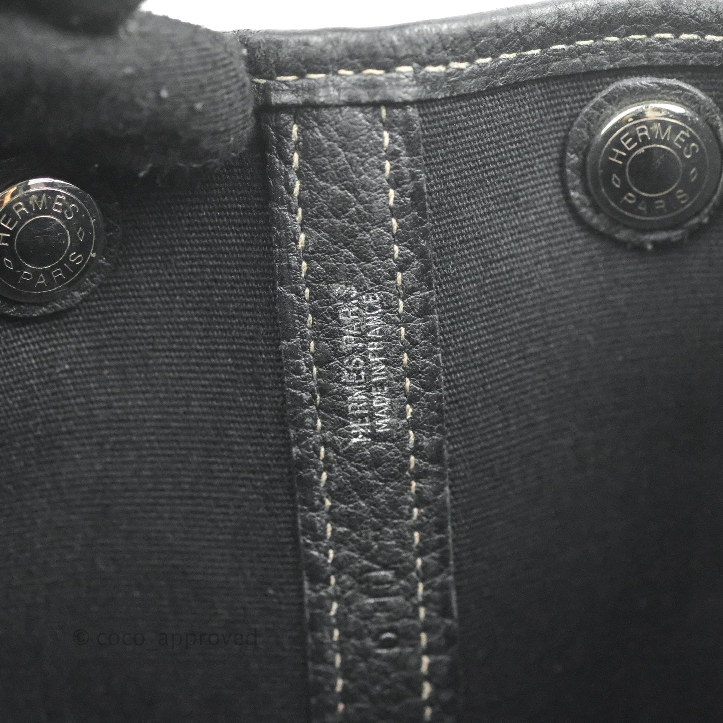 Hermès Garden Party 30 Canvas Black