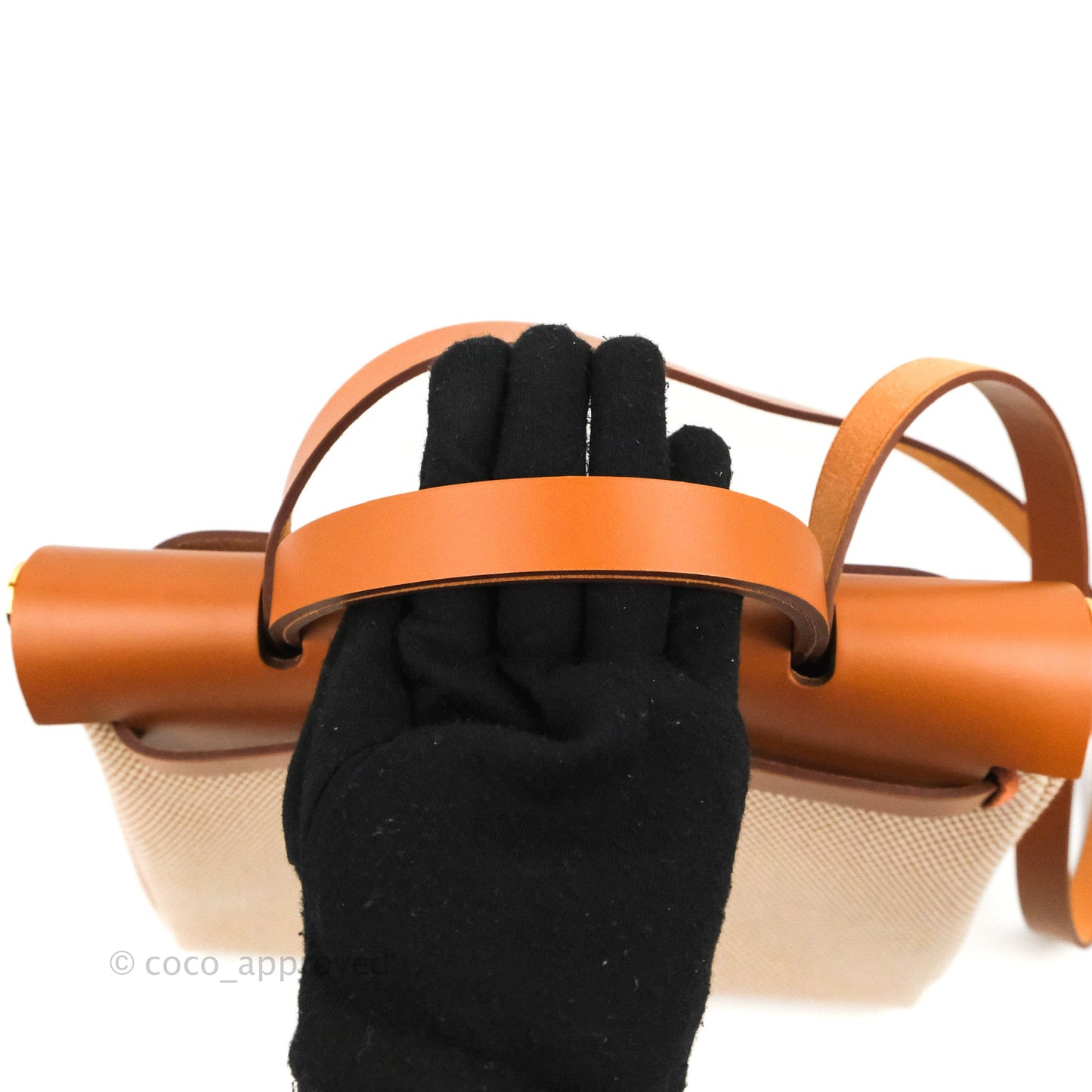 Hermès Herbag Zip 31 Retourne Criss Viking Ecru-Beige/Fauve Canvas Gold Hardware