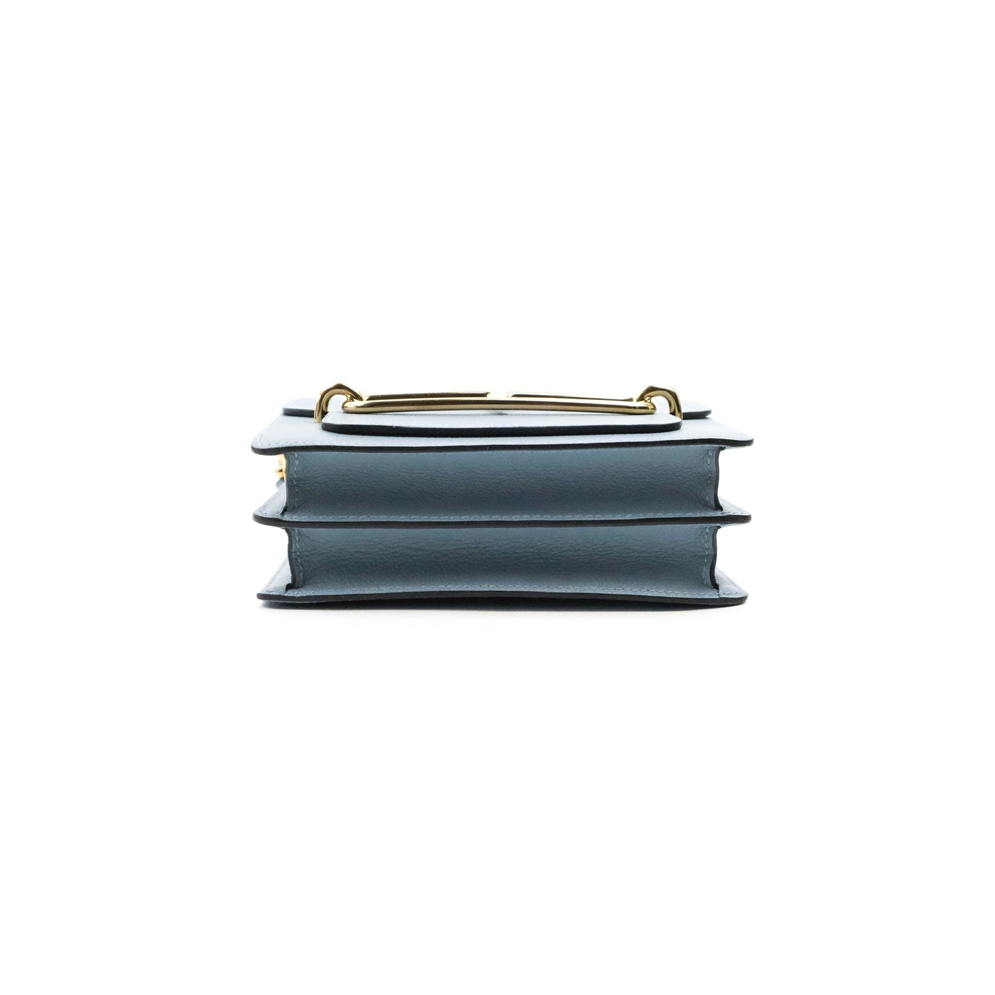 Hermès Roulis Mini 18 Bleu Lin Evercolor Gold Hardware