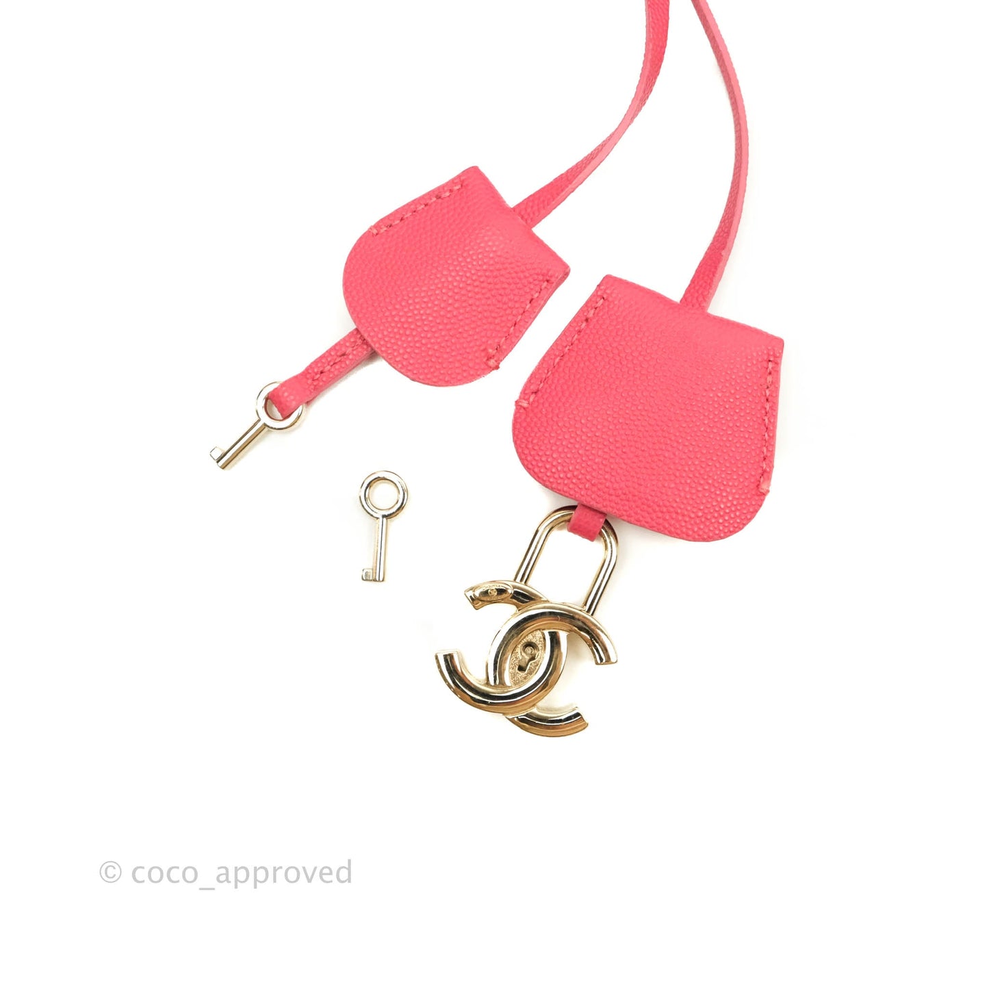 Chanel Quilted Medium CC Filigree Vanity Case Rosy Pink Caviar Gold Hardware