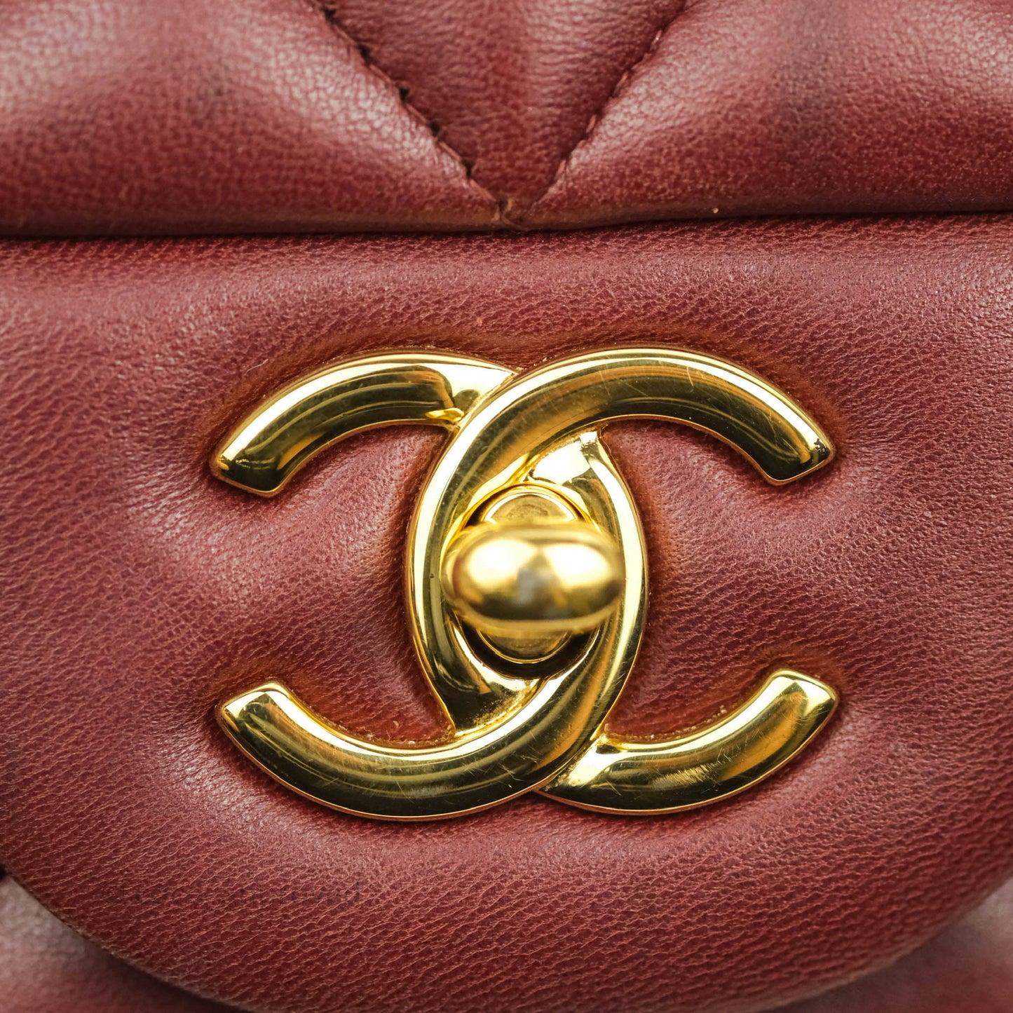 Chanel Jumbo Double Flap Burgundy Lambskin Gold Hardware
