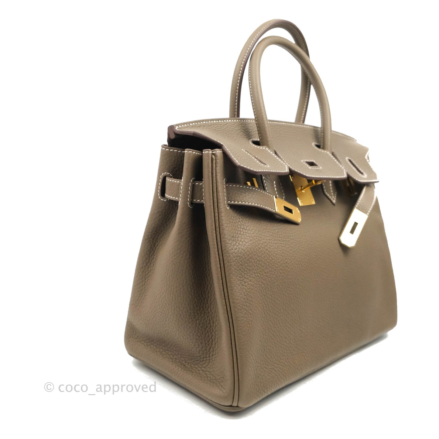 Hermès Birkin 30 Taurillon Clemence 18 Etoupe Gold Hardware