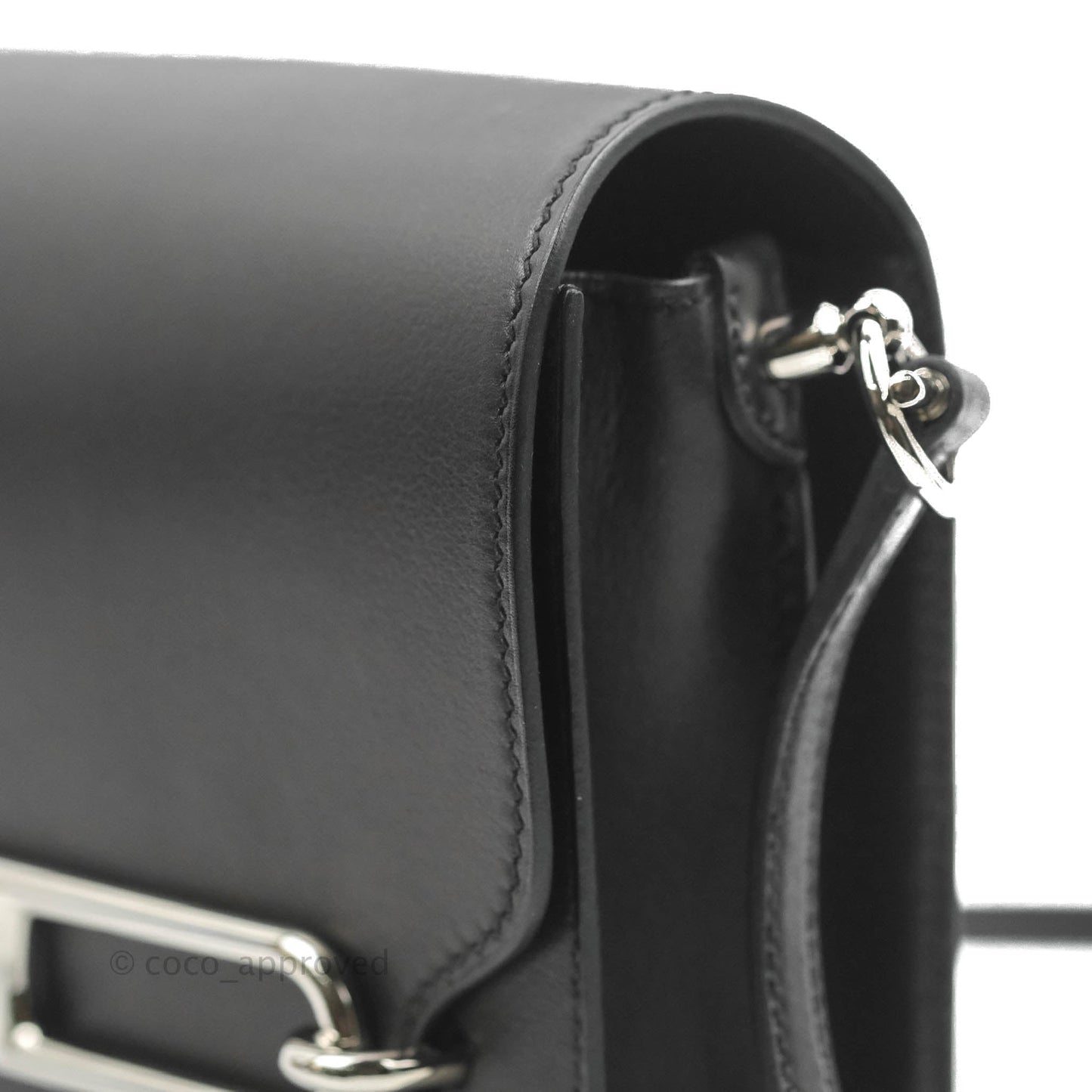 Hermès Roulis Mini 18 Black Swift Palladium Hardware